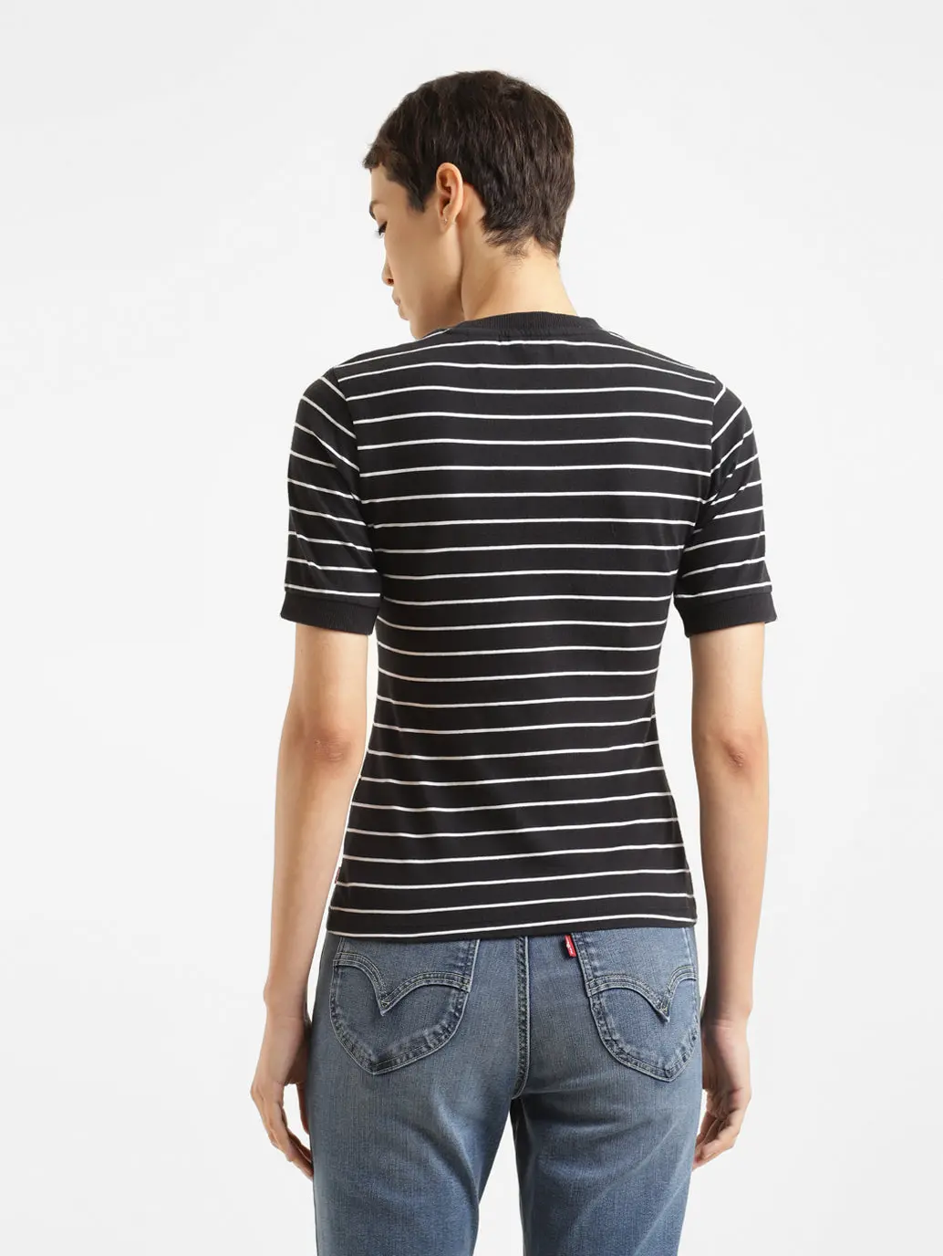 Women's Striped Regular Fit T-Shirt 3