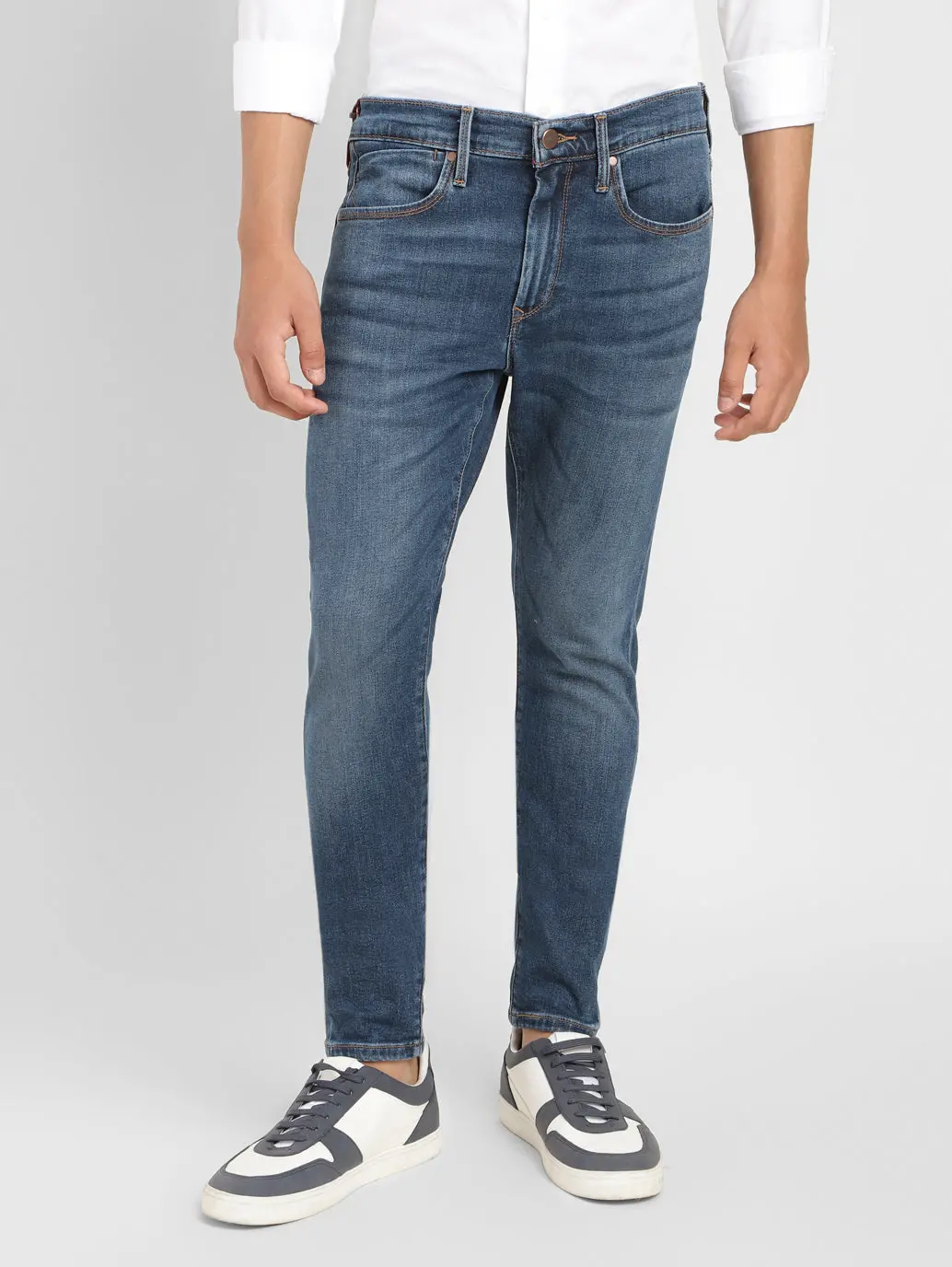 Men's Redloop Blue Skinny Fit Mid Rise Jeans 1