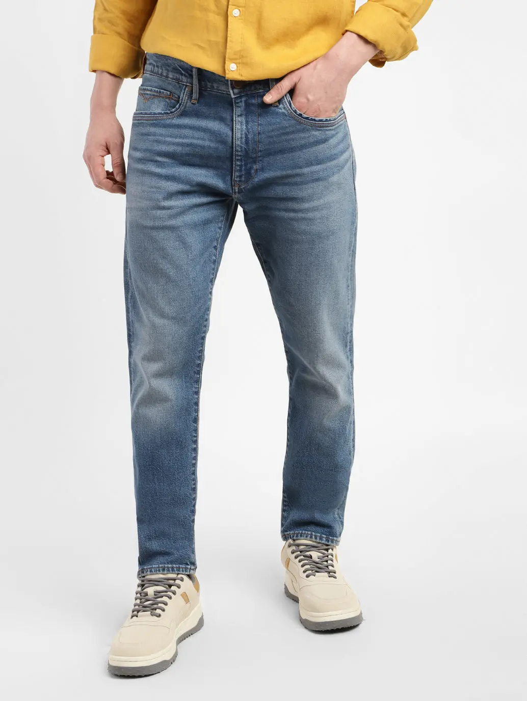 Men's Redloop 512 Blue Slim Tapered Fit Mid Rise Jeans 1