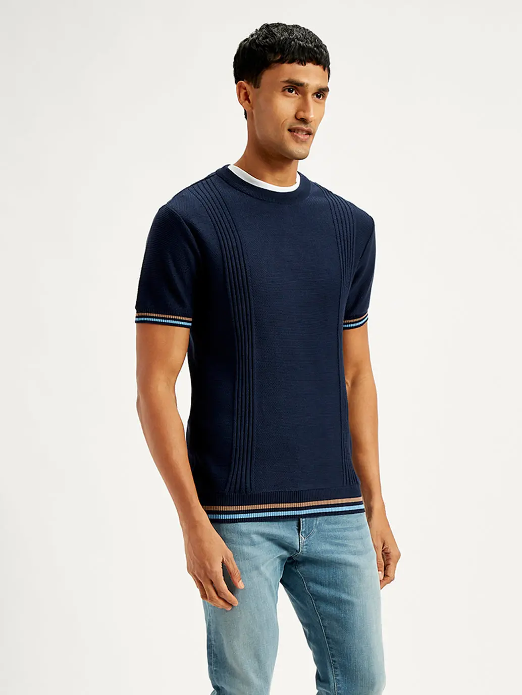 Men's Redloop Striped Slim Fit T-Shirt 1
