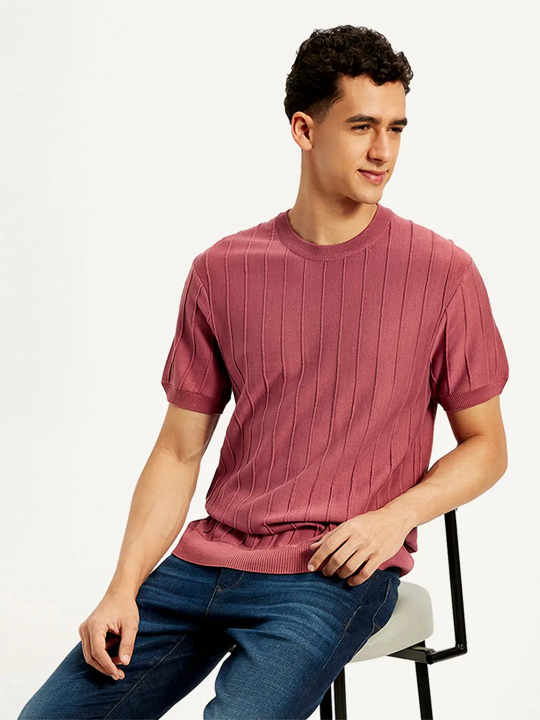 Men's Redloop Textured Slim Fit T-Shirt 1