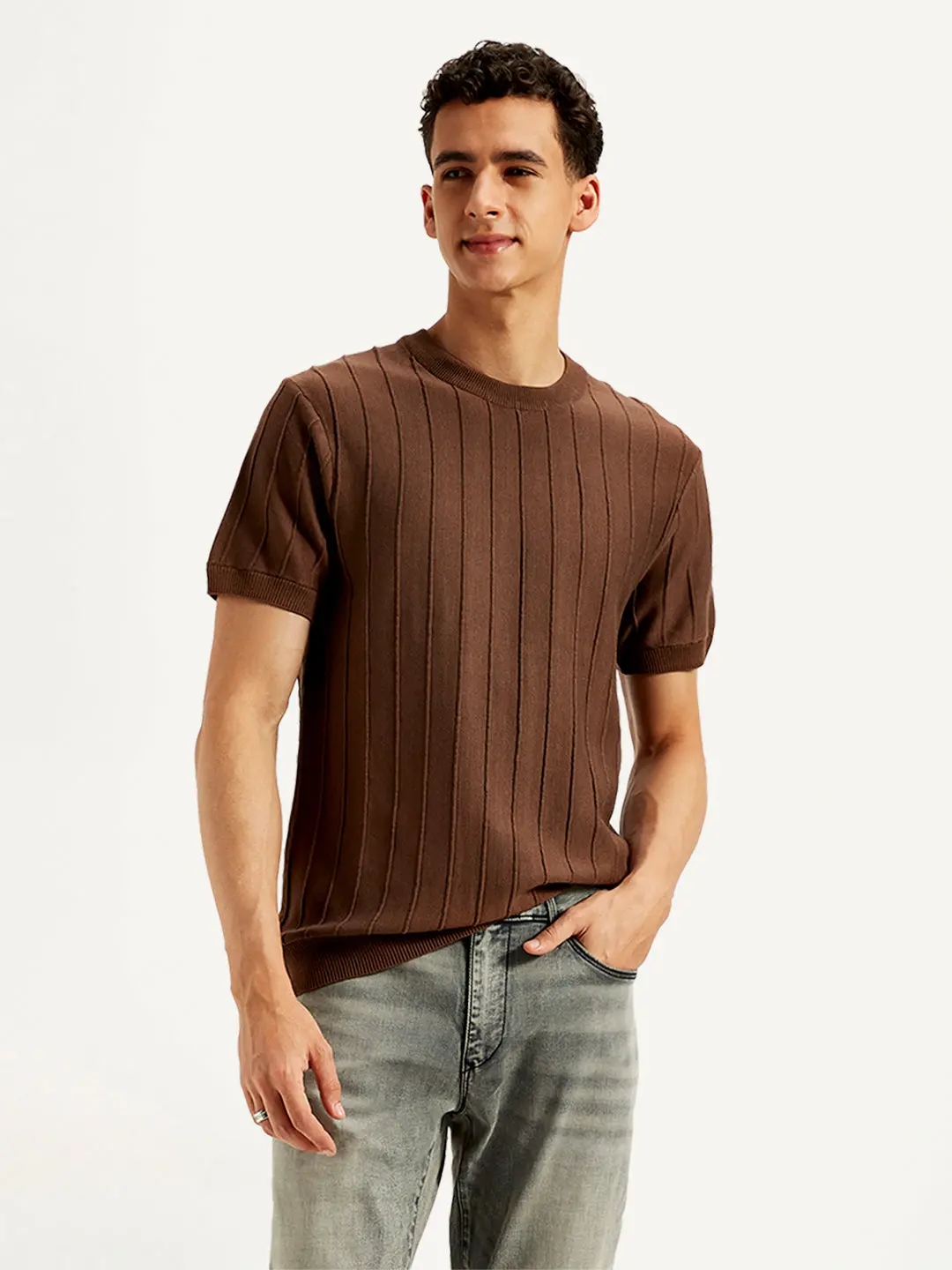 Men's Redloop Textured Slim Fit T-Shirt 1