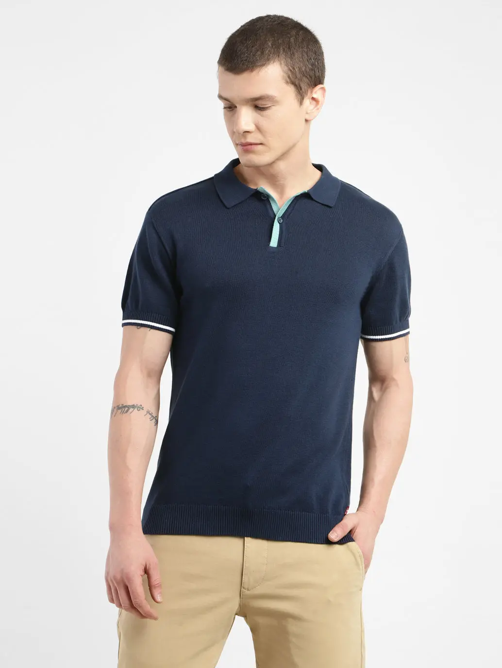 Men's Solid Polo T-Shirt 1