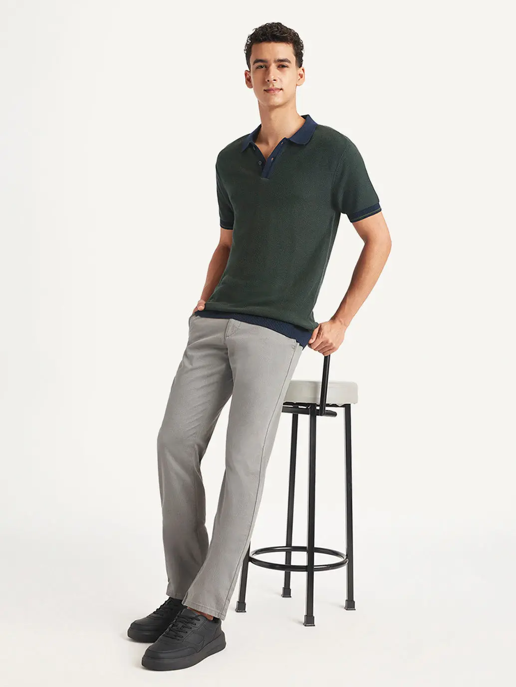 Men's Solid Slim Fit Polo T-Shirt 1