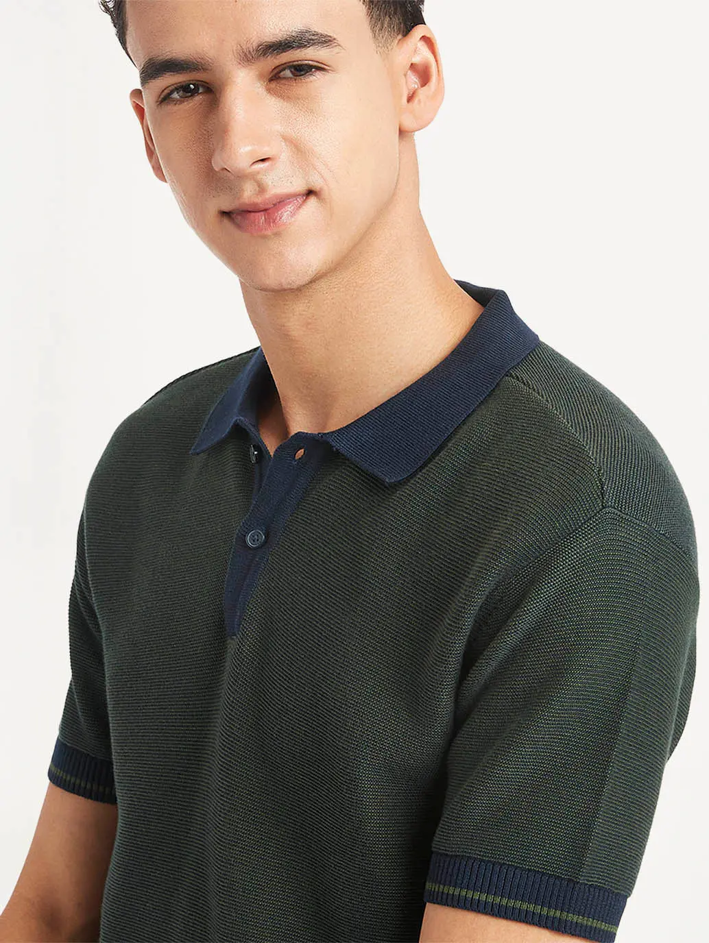 Men's Solid Slim Fit Polo T-Shirt 5