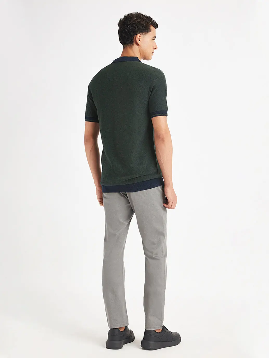Men's Solid Slim Fit Polo T-Shirt 2