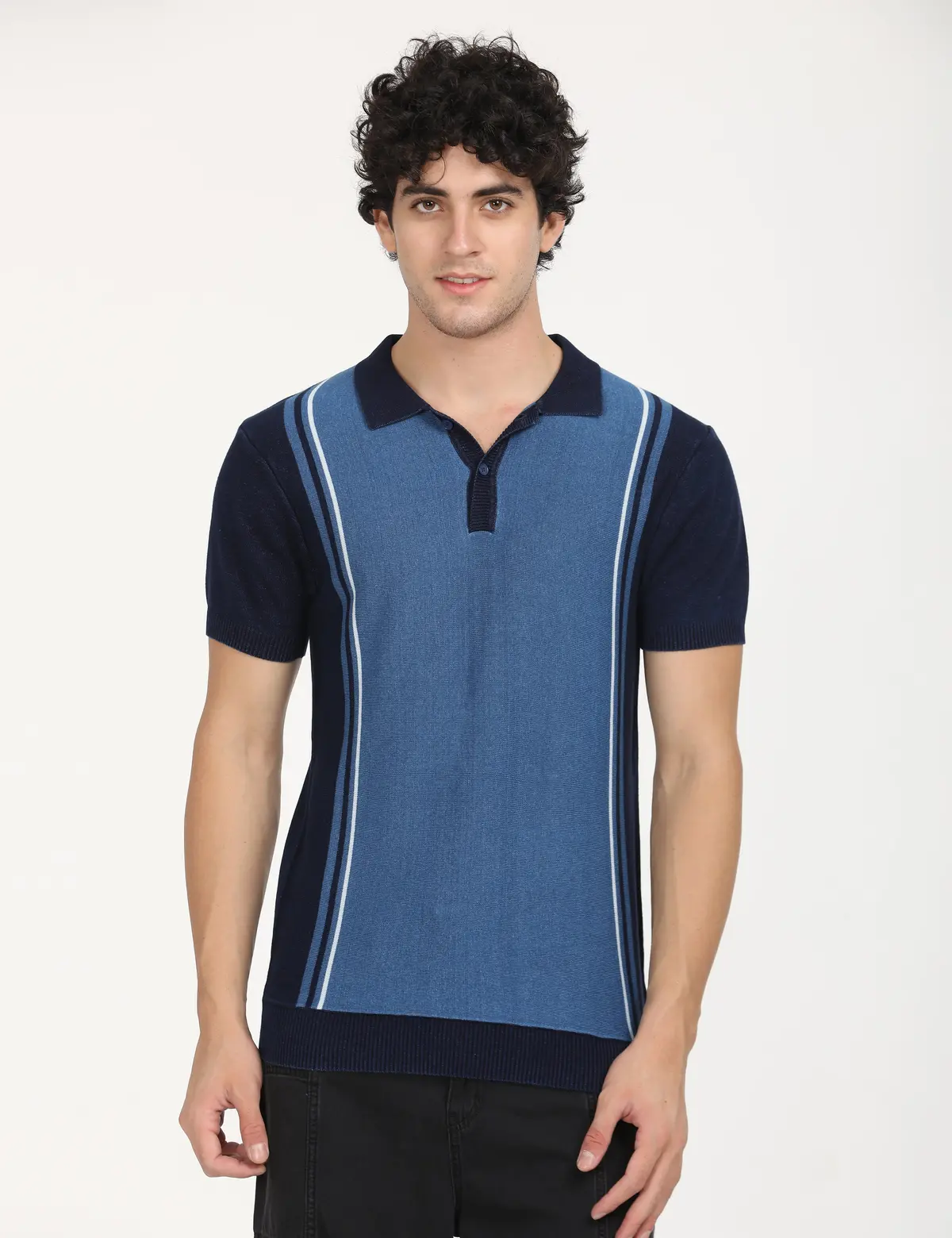 Men's Colorblock Slim Fit Polo T-Shirt 1