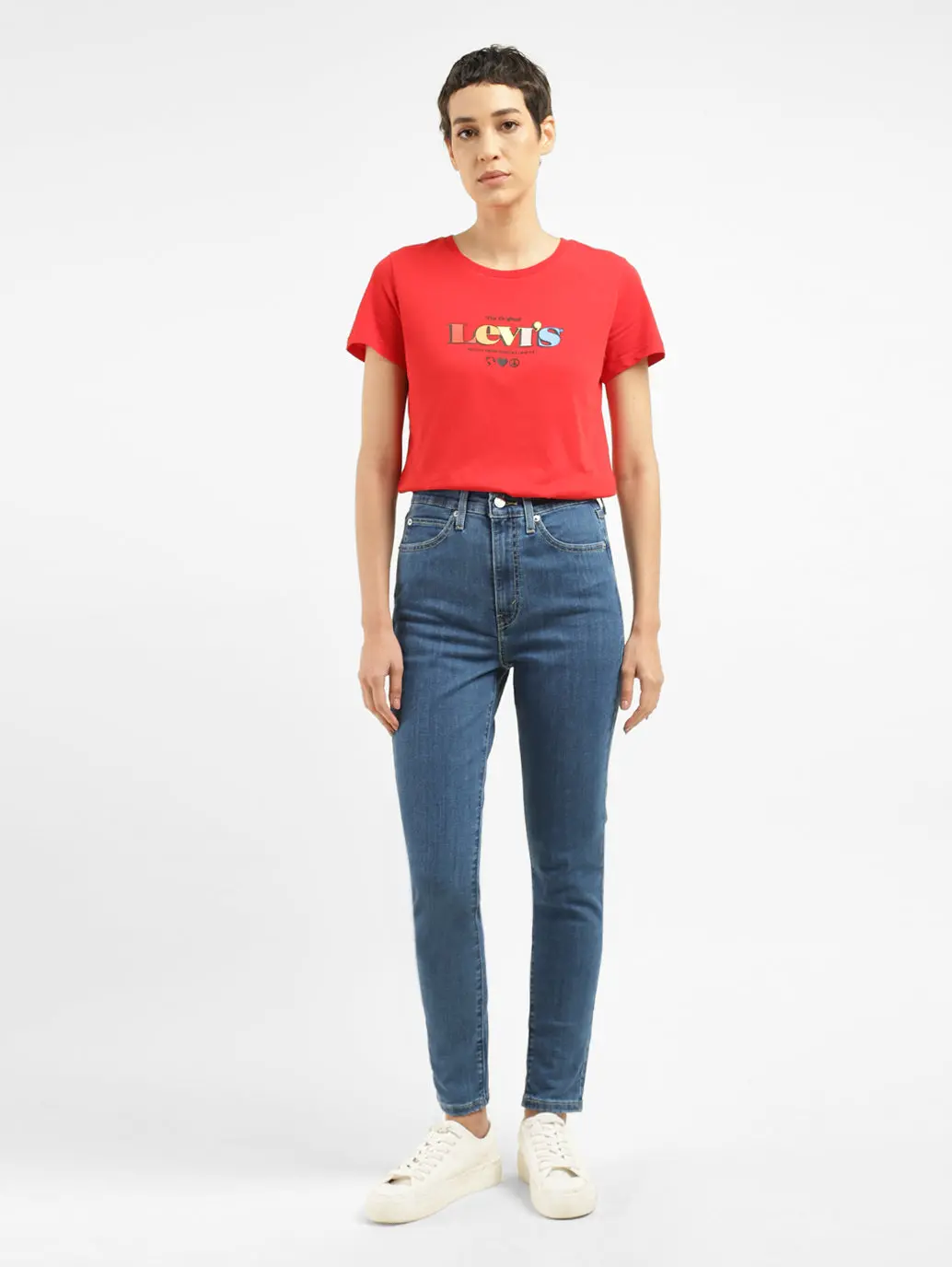 Women's Blue Skinny Fit High Rise Jeans 1