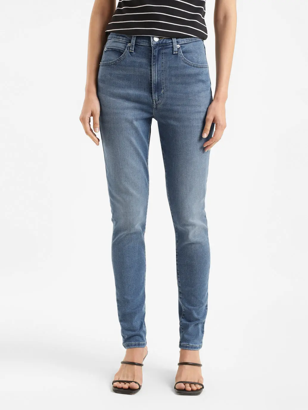 Women's Blue Skinny Fit High Rise Jeans 1