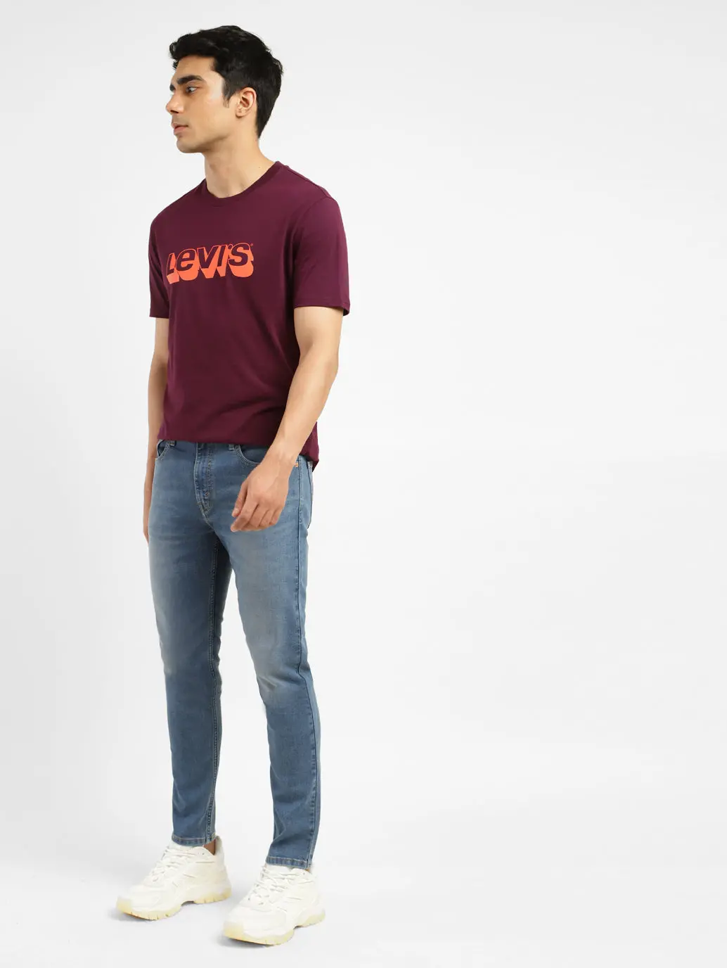 Men's 512 Blue Slim Tapered Fit Mid Rise Jeans 1