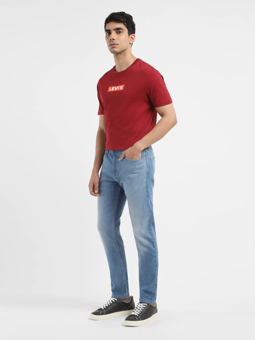 Men's 512 Blue Slim Tapered Fit Mid Rise Jeans 1