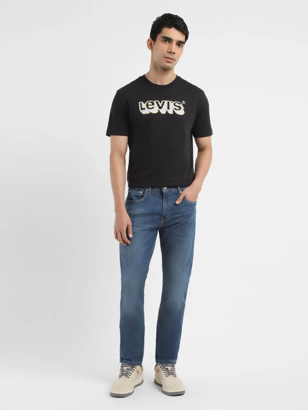 Men's 512 Blue Slim Tapered Fit Mid Rise Jeans 1
