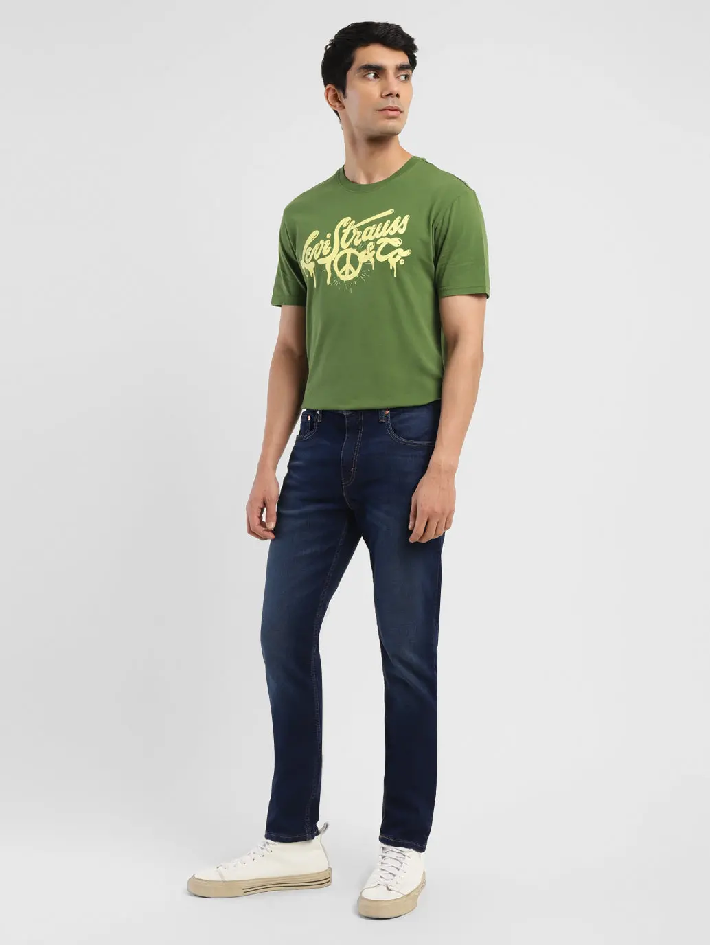 Men's 512 Blue Slim Tapered Fit Mid Rise Jeans 1