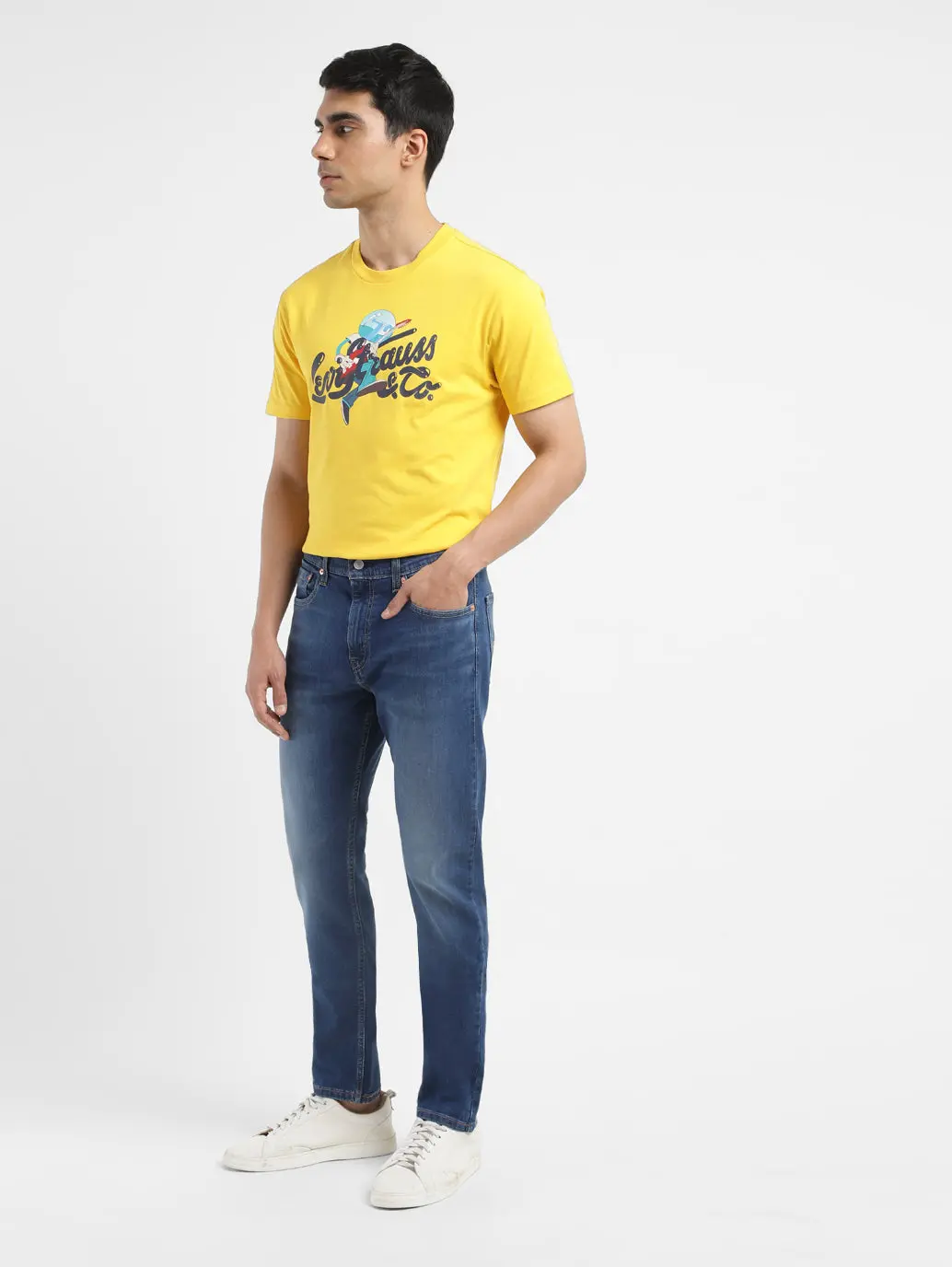 Men's 512 Blue Slim Tapered Fit Mid Rise Jeans 1