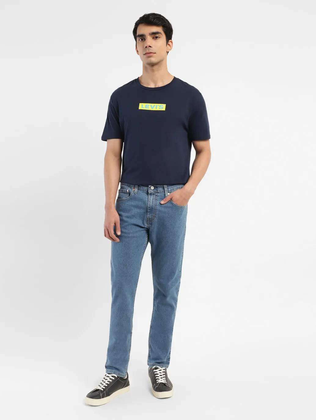 Men's 512 Blue Slim Tapered Fit Mid Rise Jeans 1