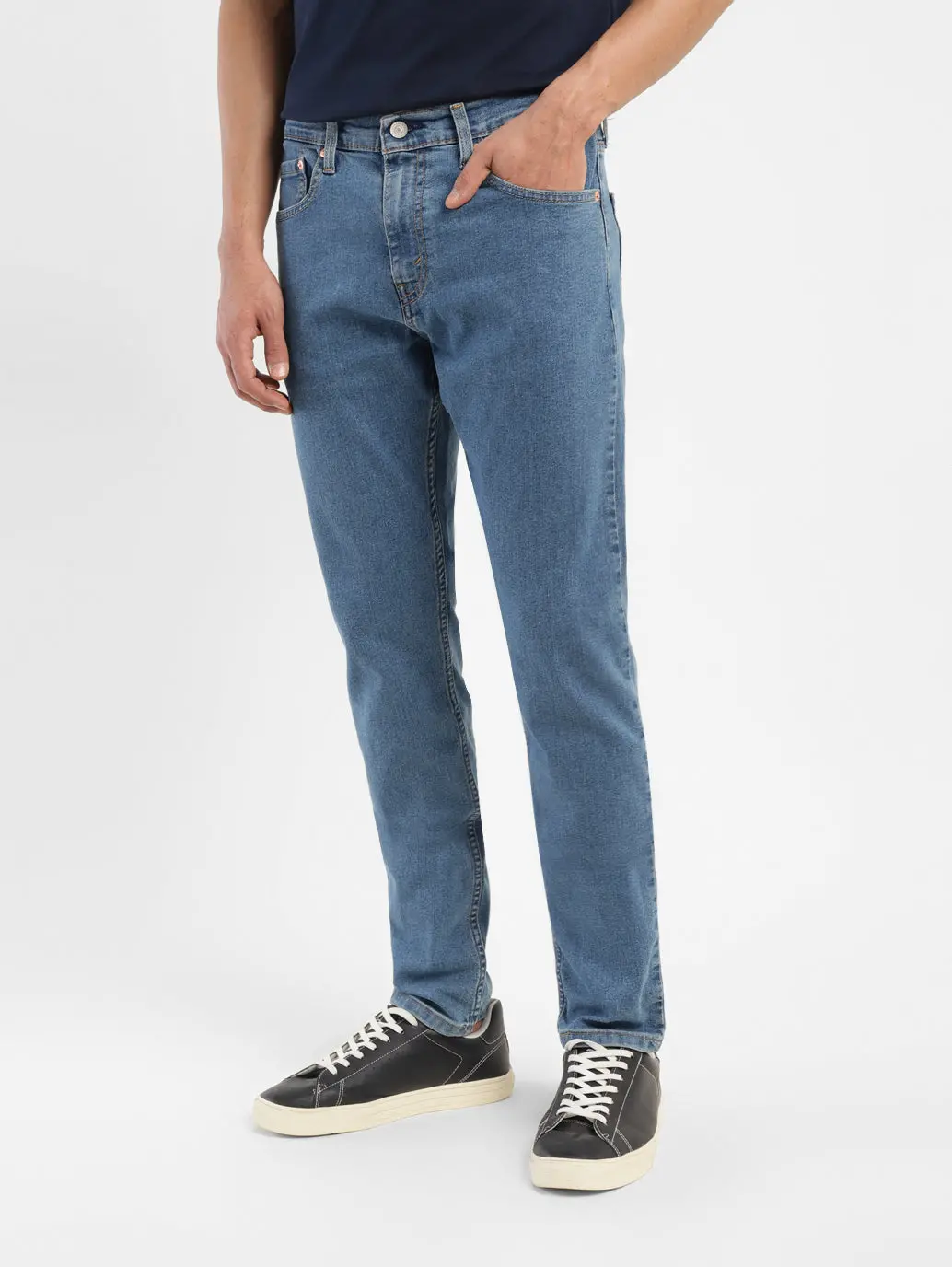 Men's 512 Blue Slim Tapered Fit Mid Rise Jeans 5