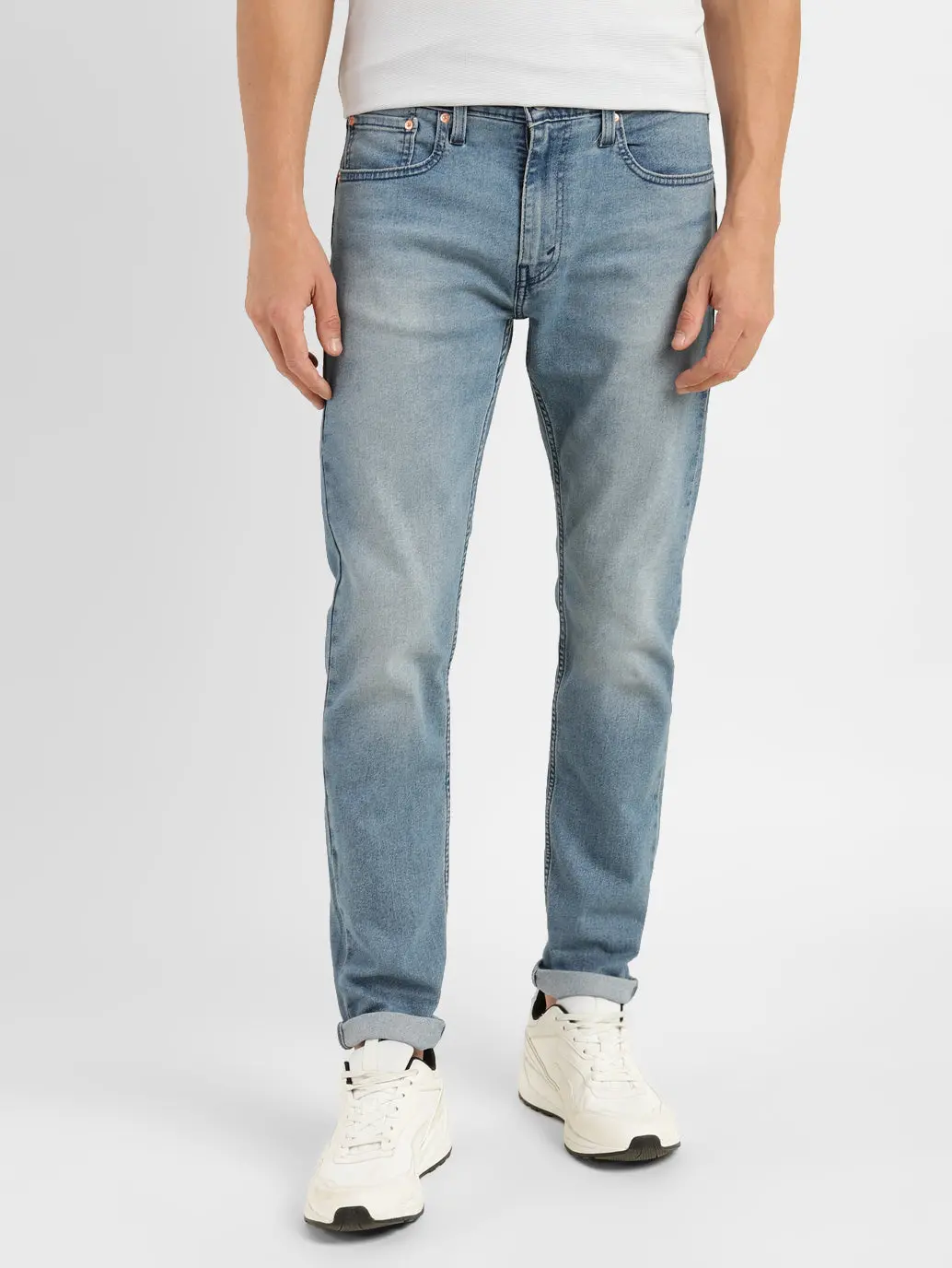 Men's 512 Blue Slim Tapered Fit Mid Rise Jeans 1