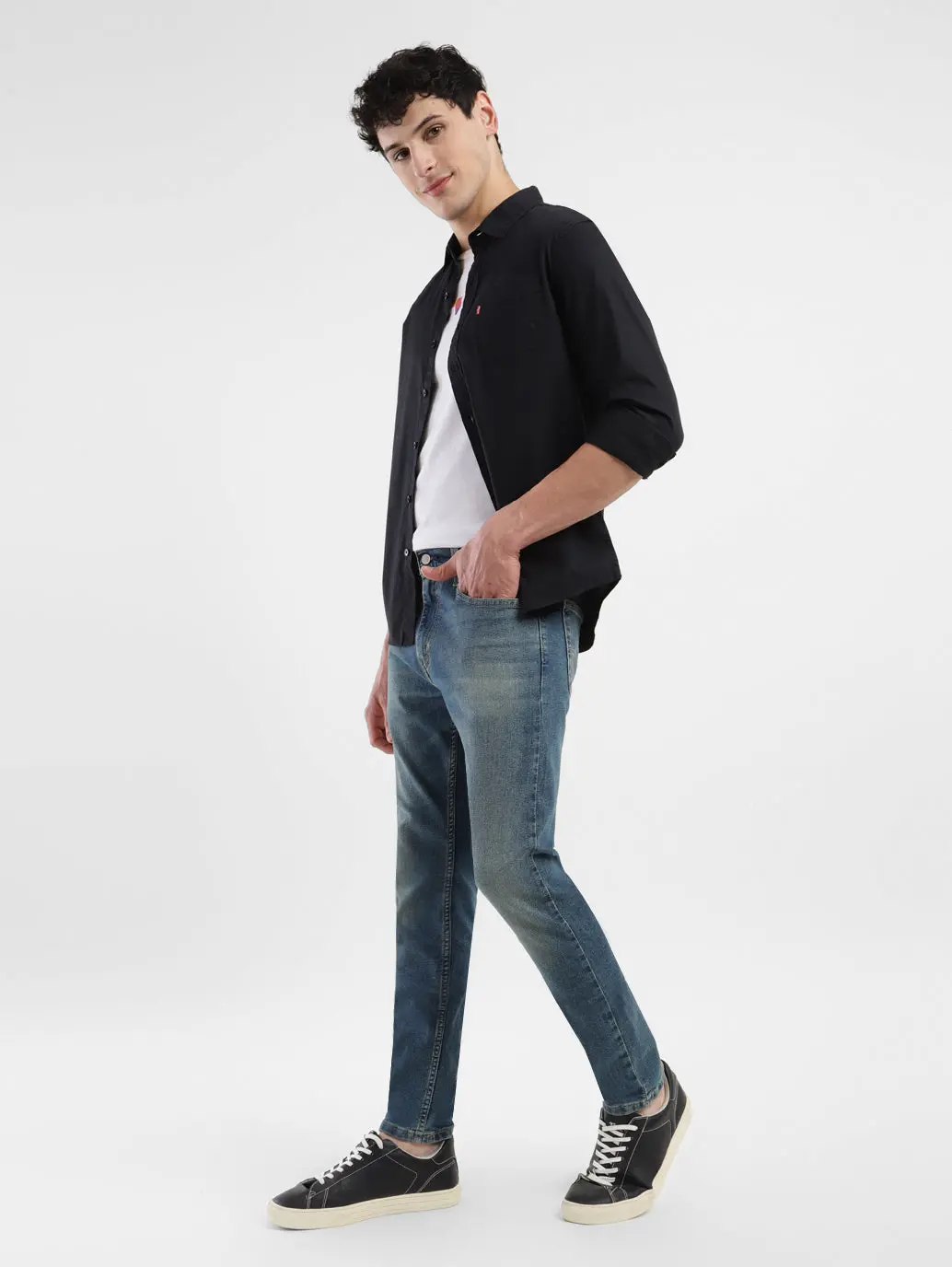 Men's 512 Blue Slim Tapered Fit Mid Rise Jeans 1