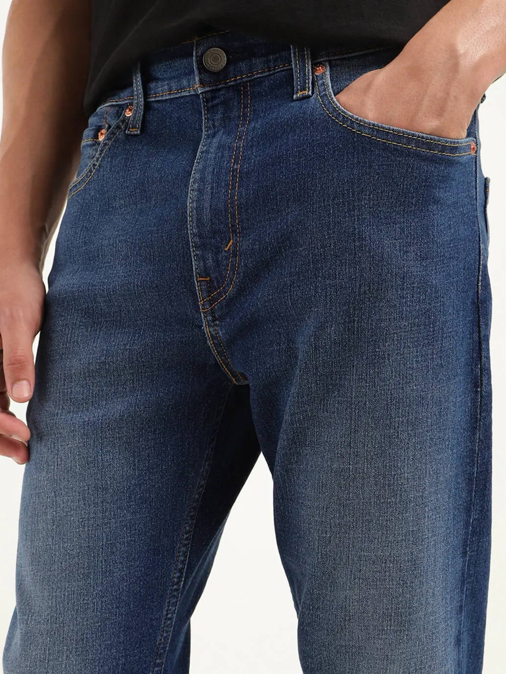 Men's 512 Blue Slim Tapered Fit Mid Rise Jeans 3