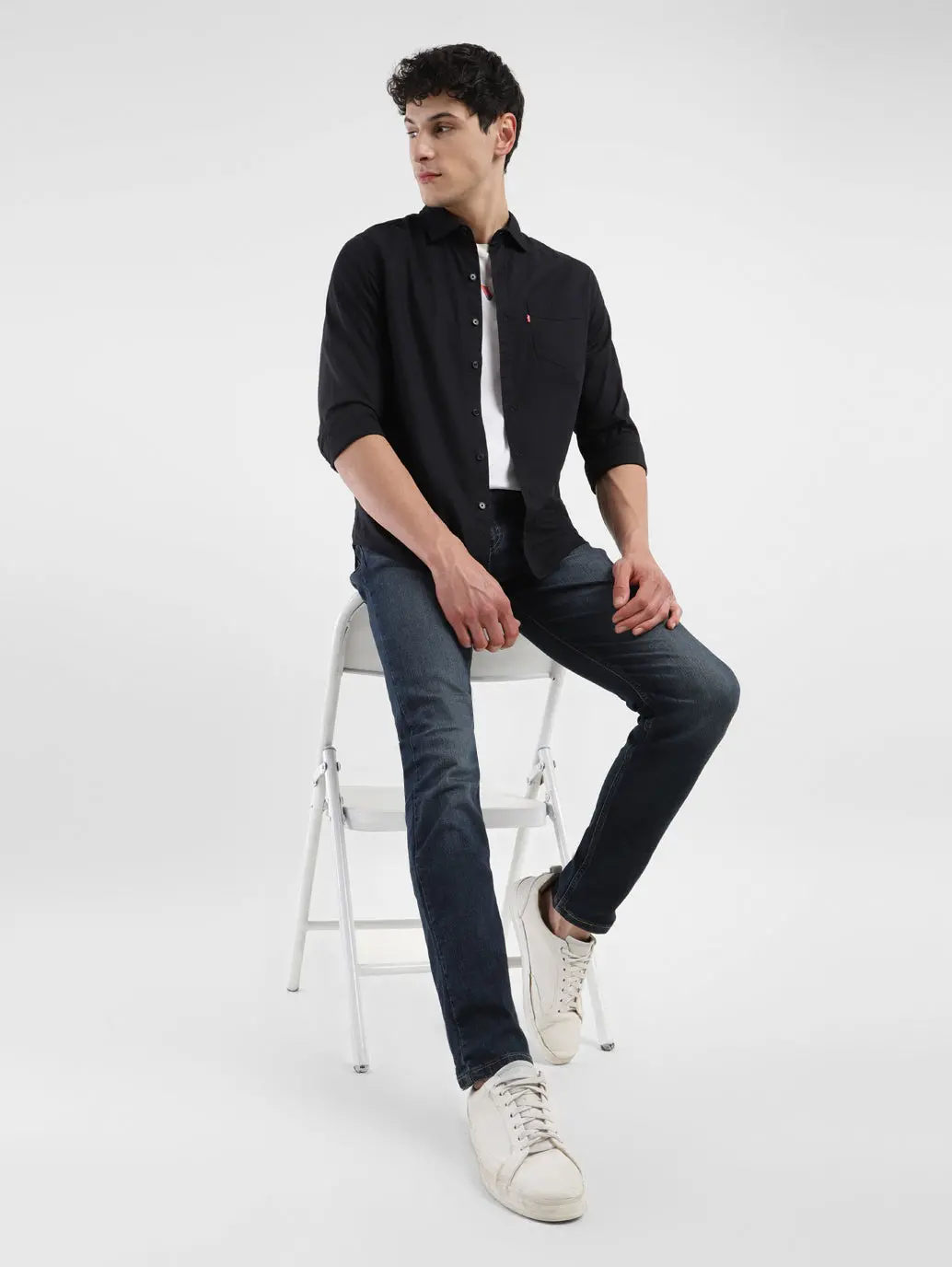 Men's 512 Blue Slim Tapered Fit Mid Rise Jeans 1