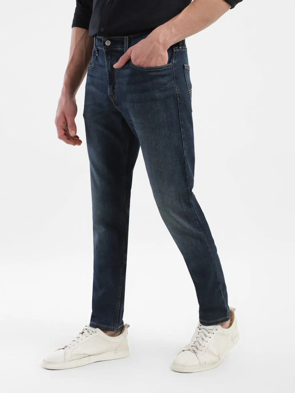 Men's 512 Blue Slim Tapered Fit Mid Rise Jeans 5