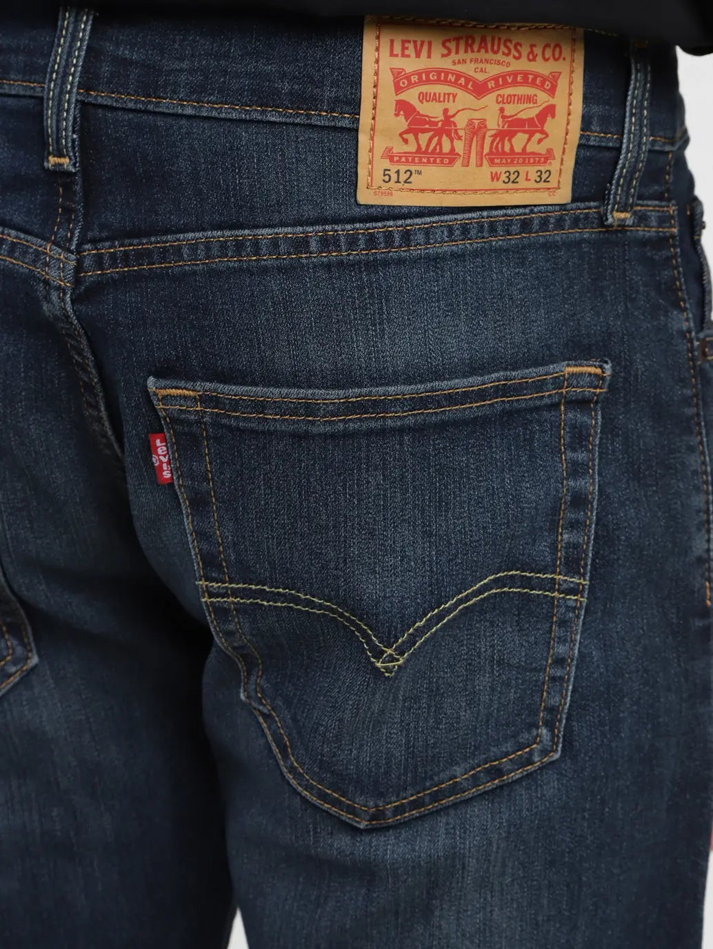 Men's 512 Blue Slim Tapered Fit Mid Rise Jeans 7