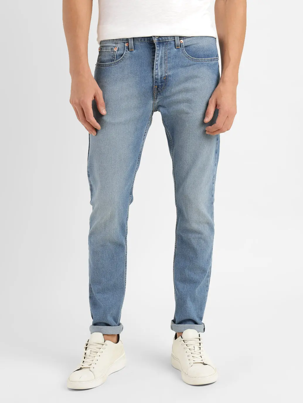 Men's 512 Blue Slim Tapered Fit Mid Rise Jeans 1