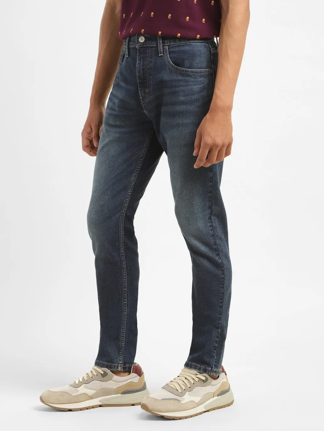 Men's 512 Blue Slim Tapered Fit Mid Rise Jeans 1