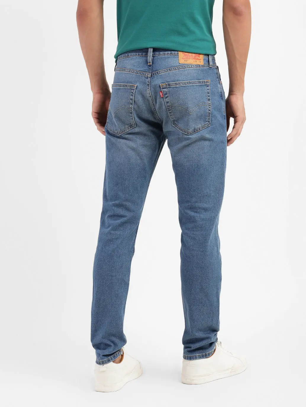 Men's 512 Blue Slim Tapered Fit Mid Rise Jeans 3