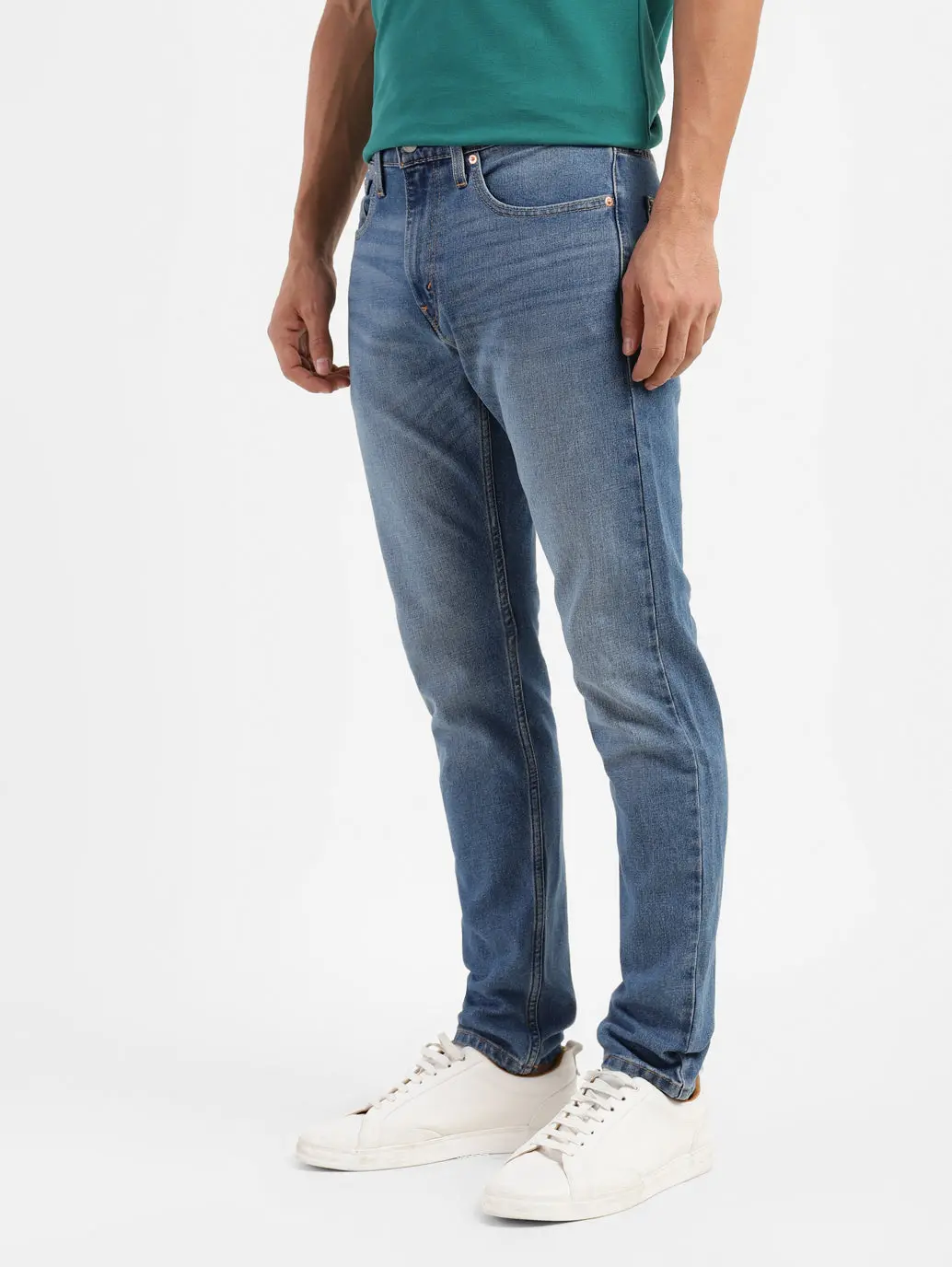Men's 512 Blue Slim Tapered Fit Mid Rise Jeans 5
