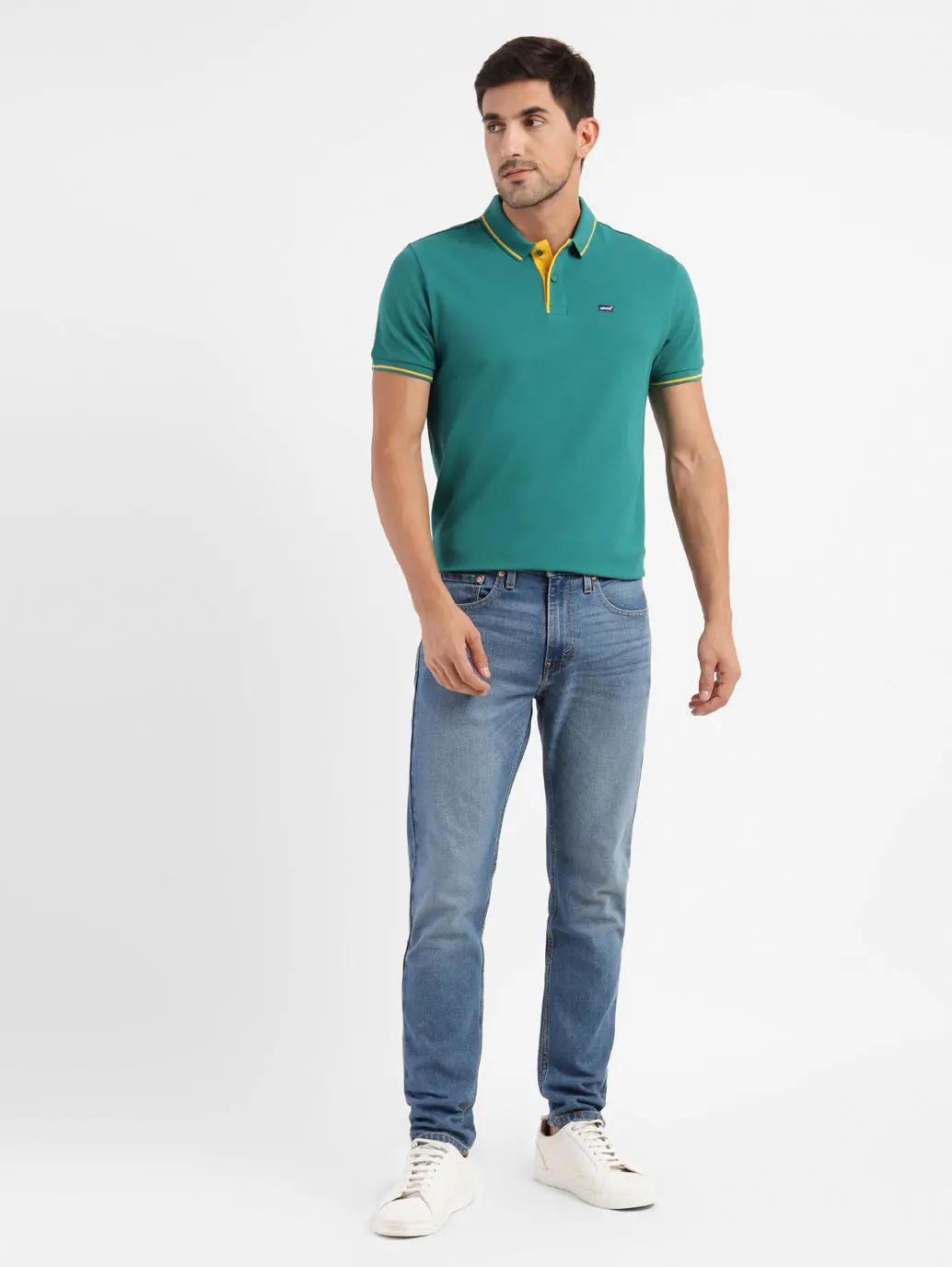 Men's 512 Blue Slim Tapered Fit Mid Rise Jeans 1