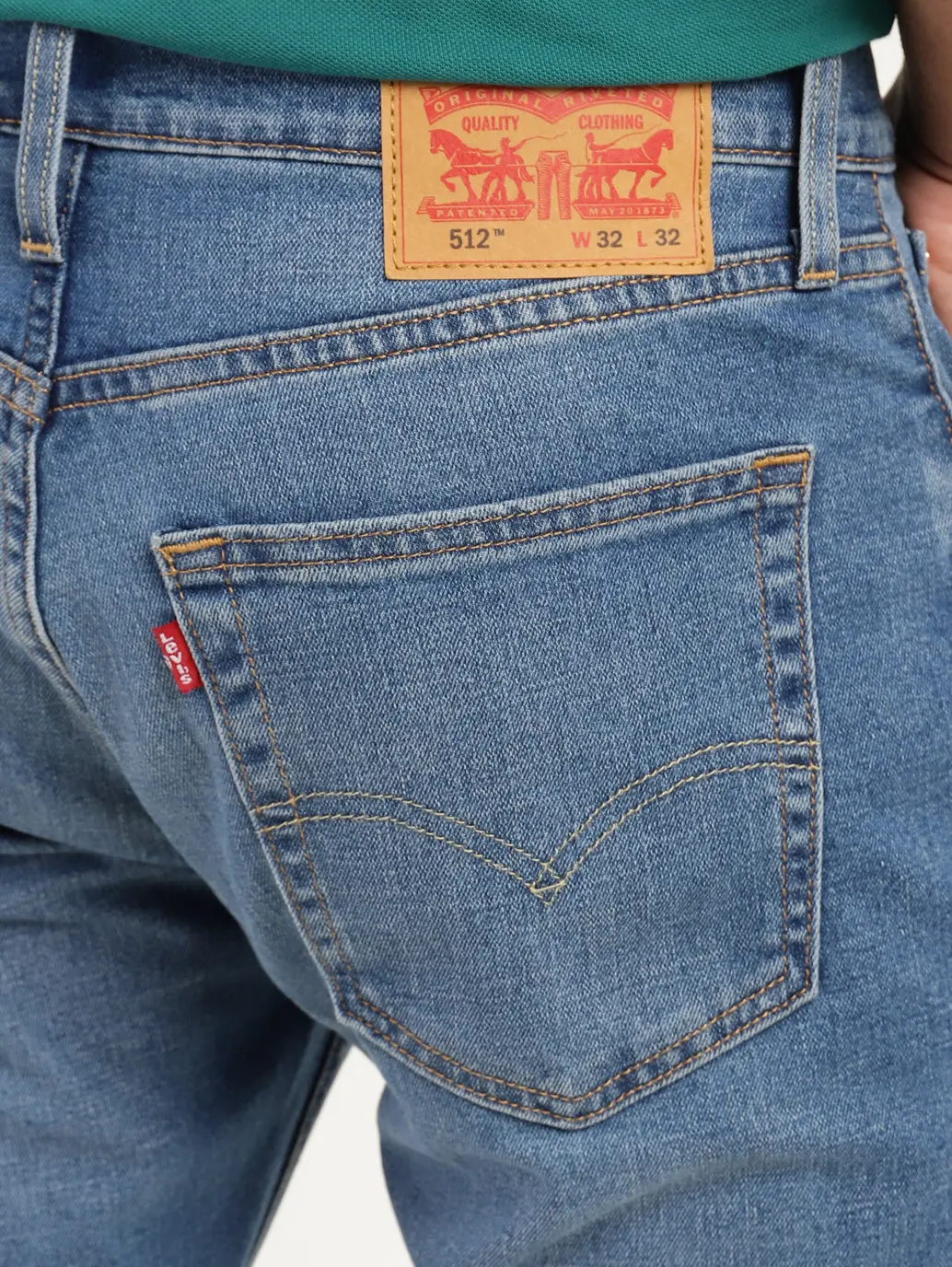 Men's 512 Blue Slim Tapered Fit Mid Rise Jeans 7