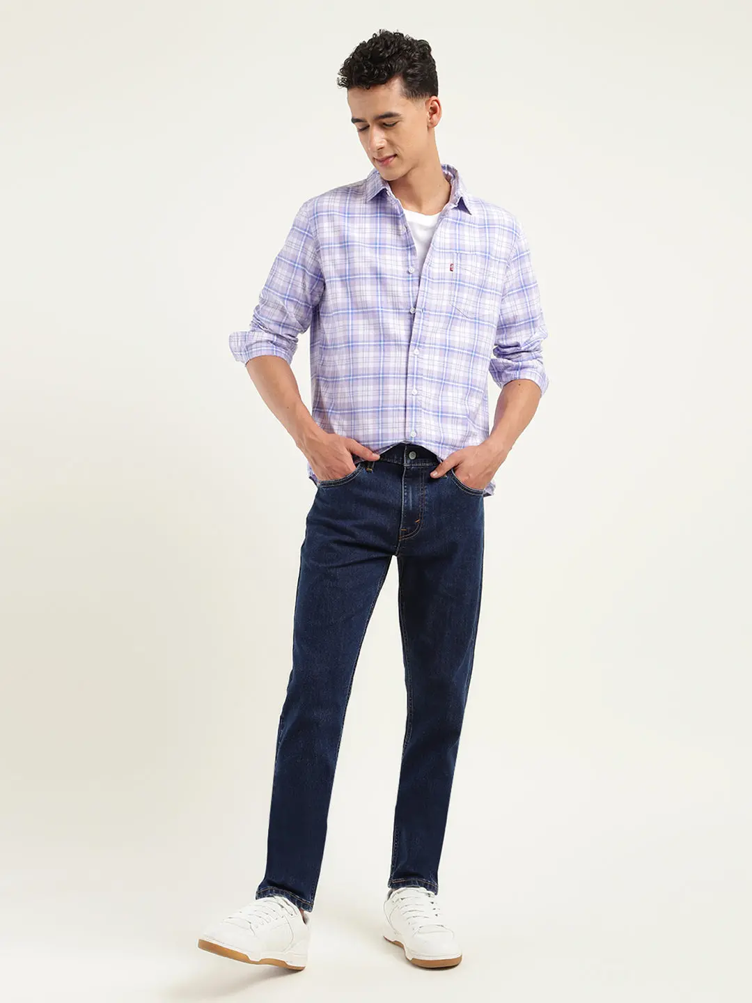 Men's 512 Blue Slim Tapered Fit Mid Rise Jeans 1