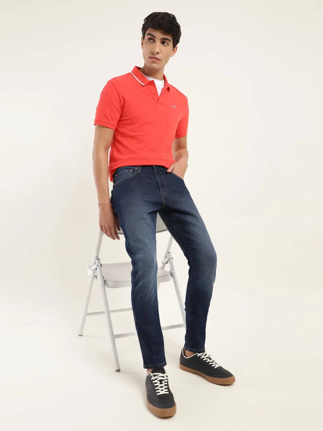 Men's 512 Blue Slim Tapered Fit Mid Rise Jeans 1