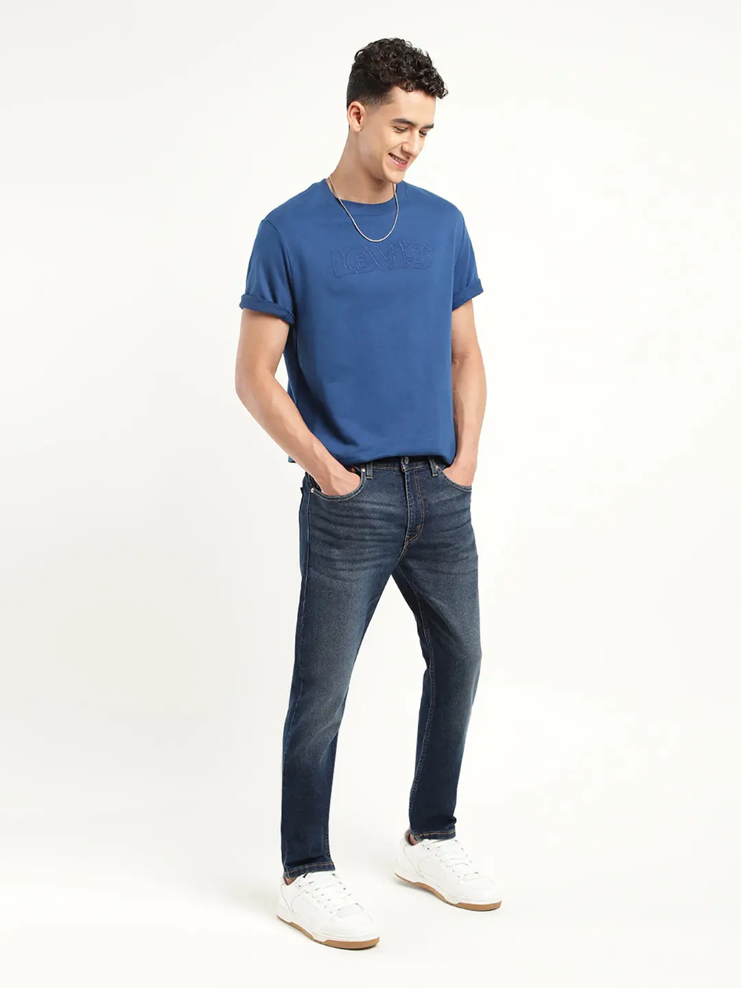Men's 512 Blue Slim Tapered Fit Mid Rise Jeans 1
