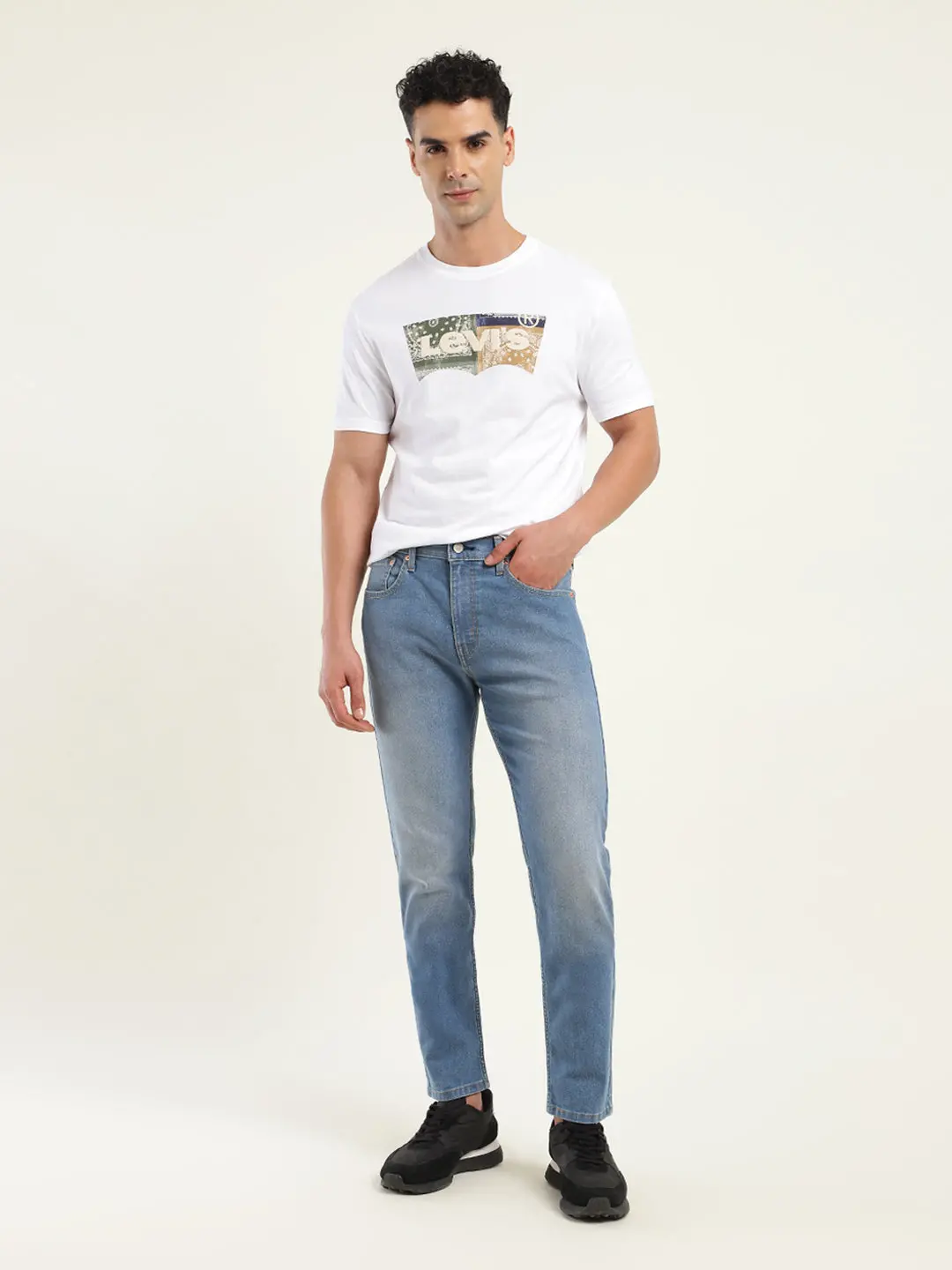 Men's 512 Blue Slim Tapered Fit Mid Rise Jeans 1