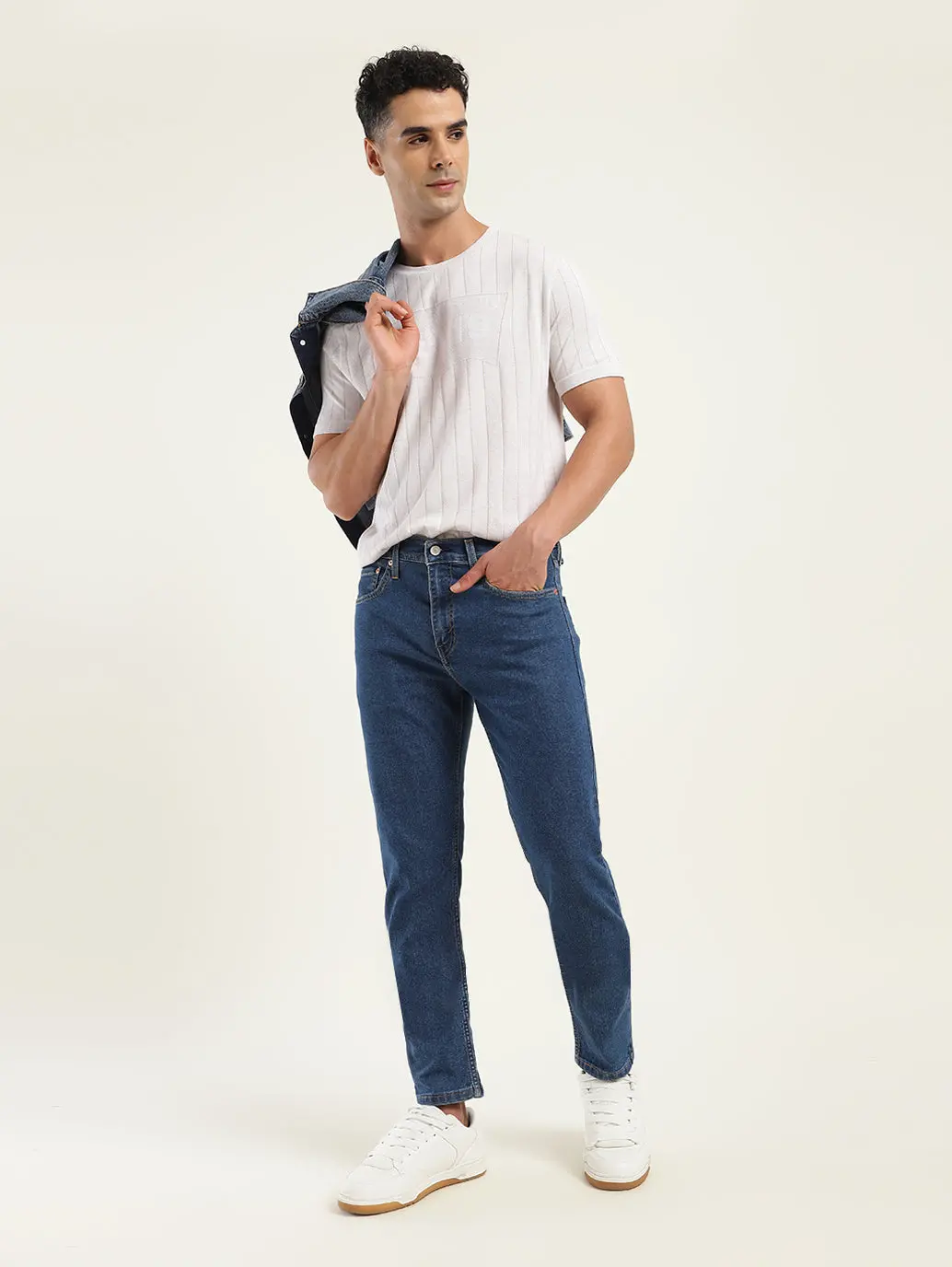 Men's 512 Blue Slim Tapered Fit Mid Rise Jeans 1