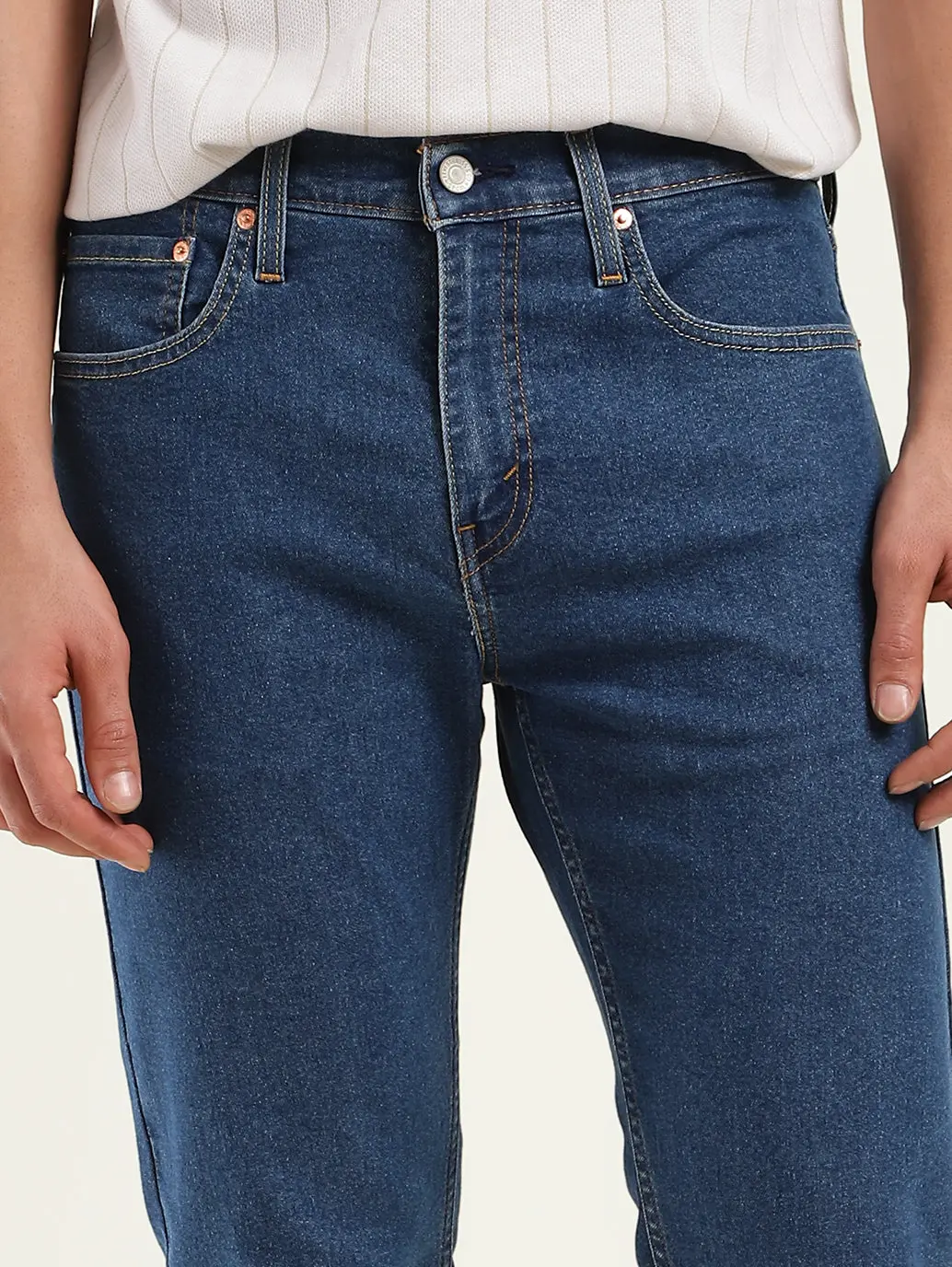 Men's 512 Blue Slim Tapered Fit Mid Rise Jeans 5