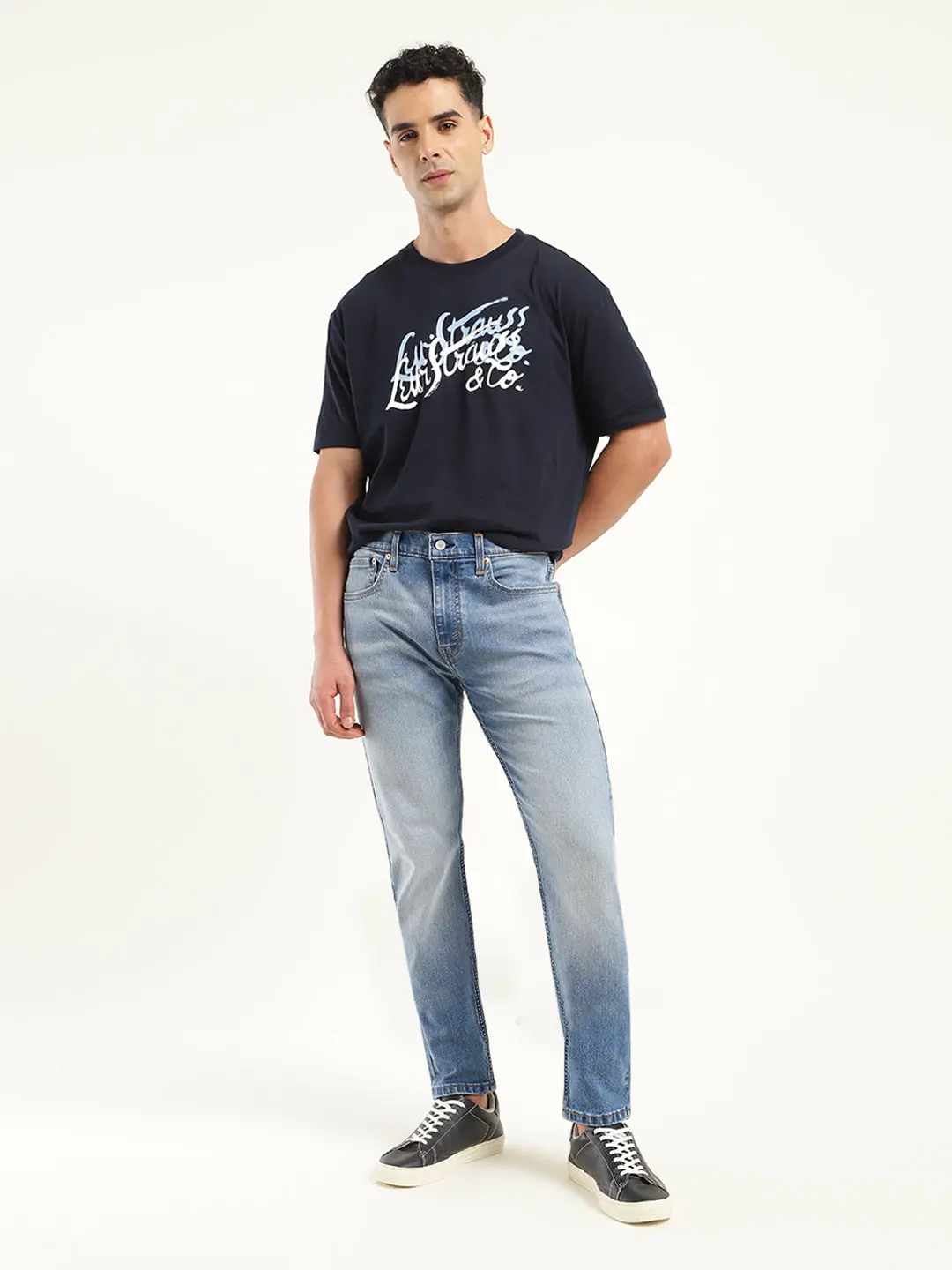 Men's 512 Blue Slim Tapered Fit Mid Rise Jeans 1