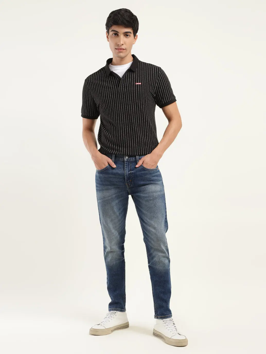 Men's 512 Blue Slim Tapered Fit Mid Rise Jeans 1