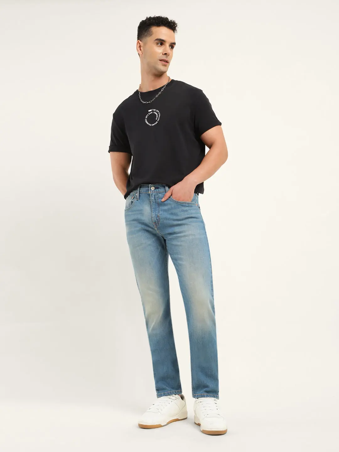 Men's 512 Blue Slim Tapered Fit Mid Rise Jeans 1