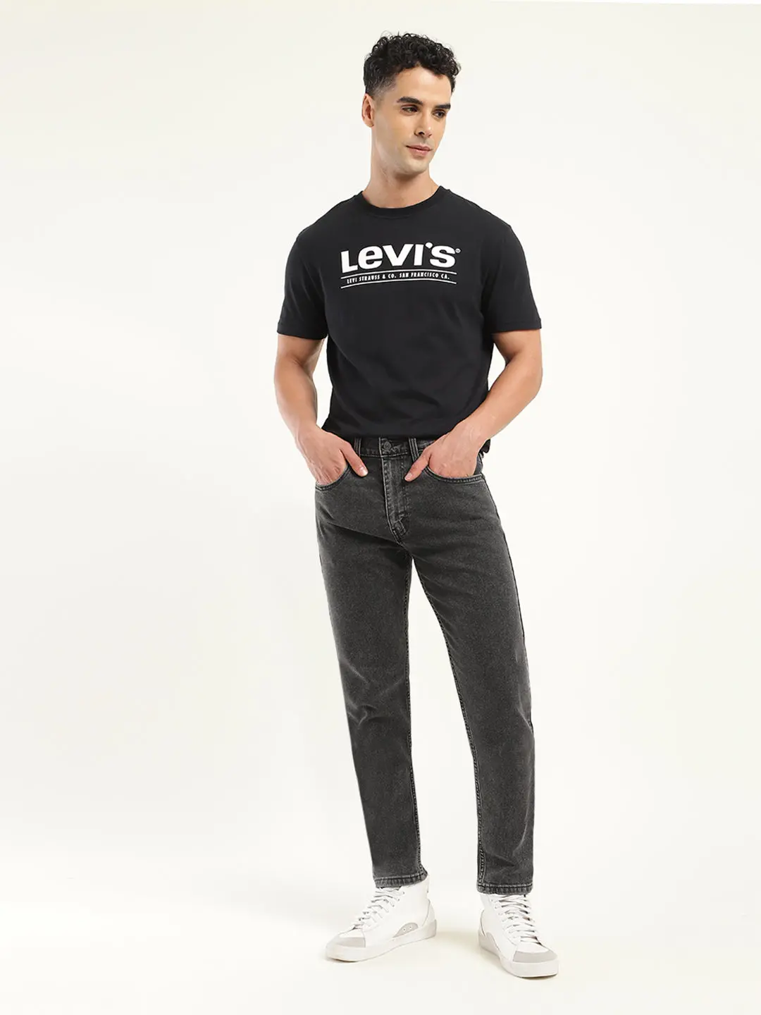 Men's 512 Black Slim Tapered Fit Mid Rise Jeans 1