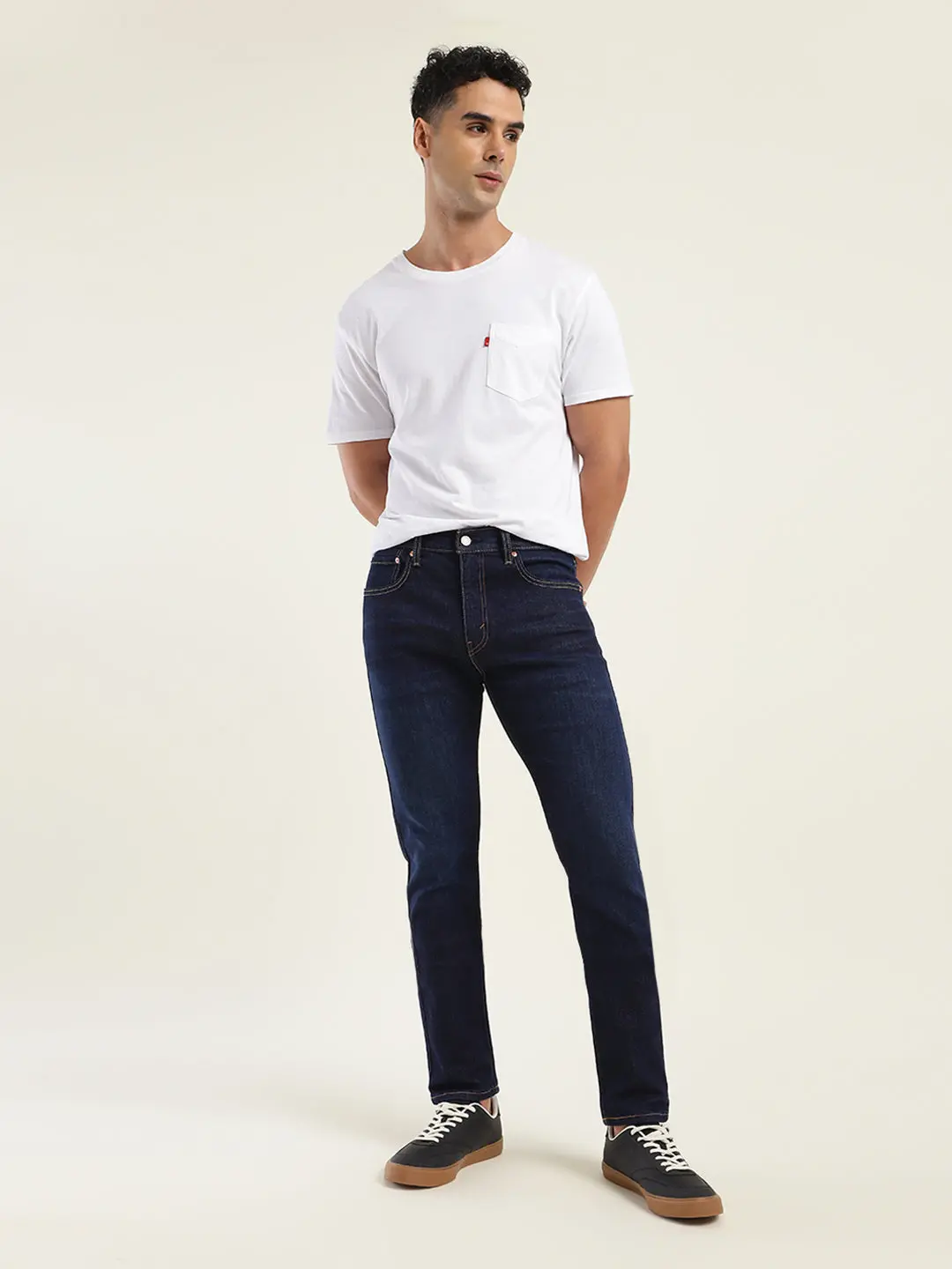Men's 512 Blue Slim Tapered Fit Mid Rise Jeans 1