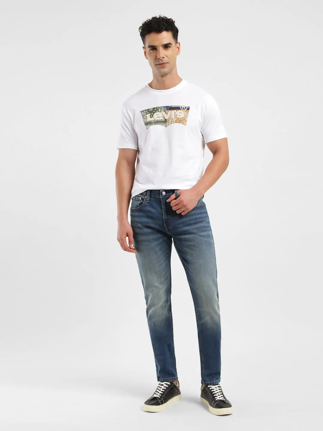 Men's 512 Blue Slim Tapered Fit Mid Rise Jeans 1