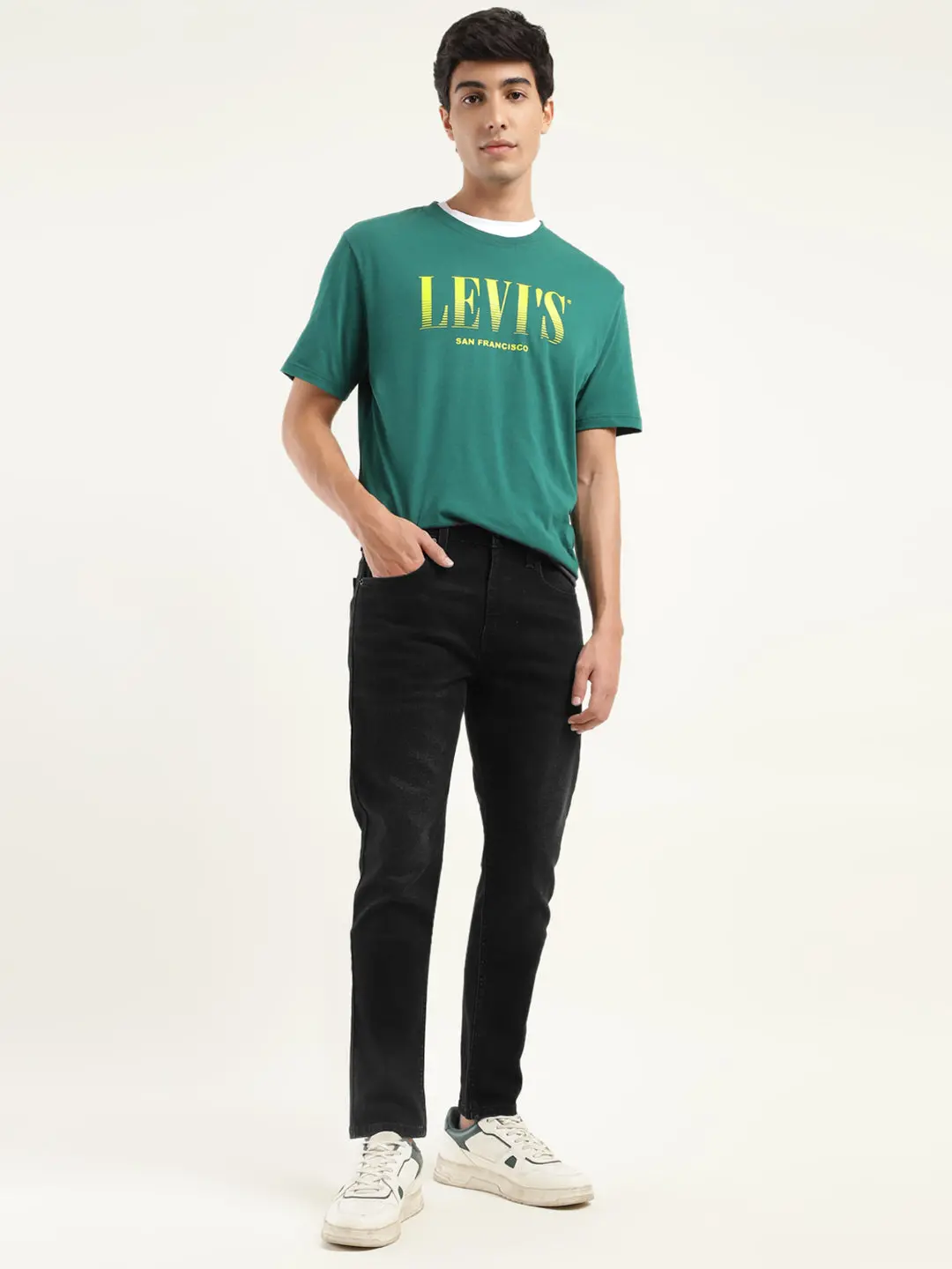 Men's 512 Black Slim Tapered Fit Mid Rise Jeans 1