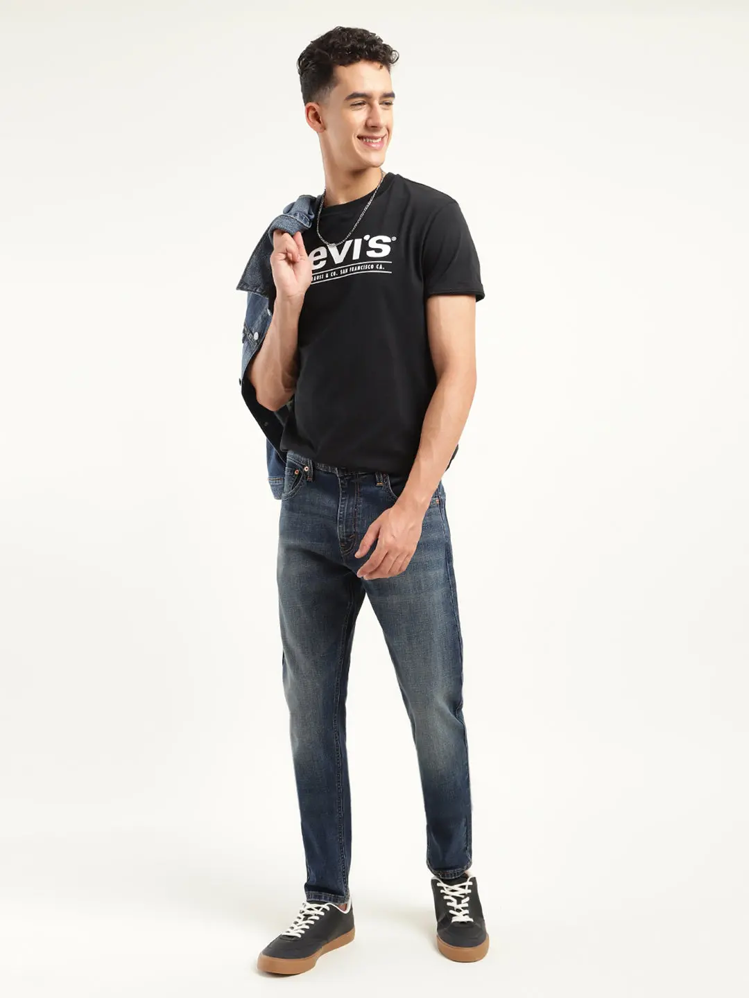 Men's 512 Blue Slim Tapered Fit Mid Rise Jeans 1