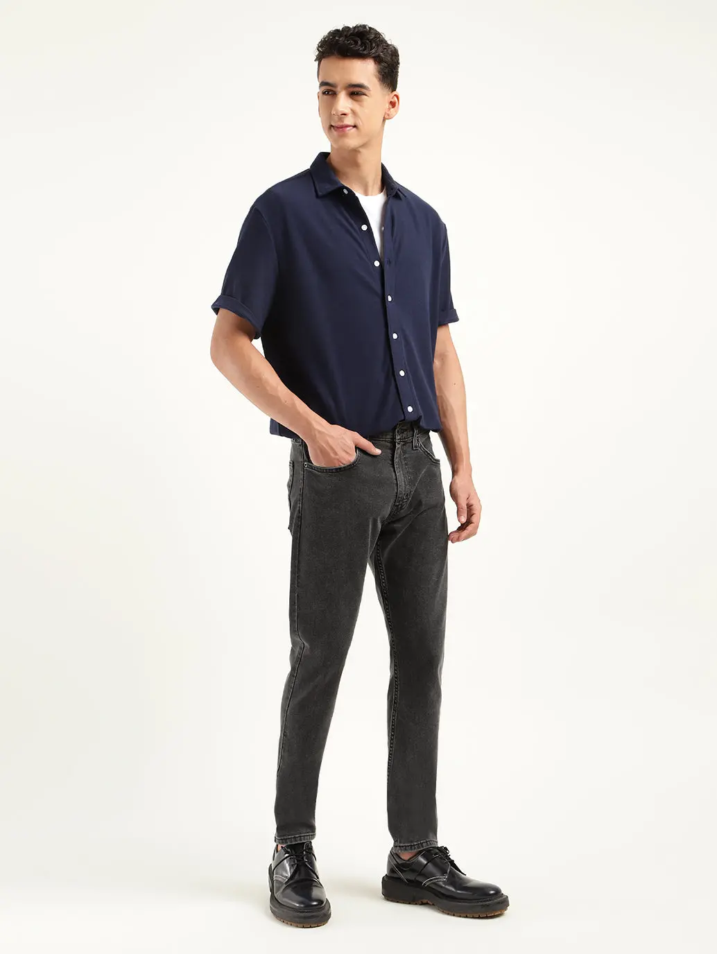 Men's 512 Charcoal Grey Slim Tapered Fit Mid Rise Jeans 6