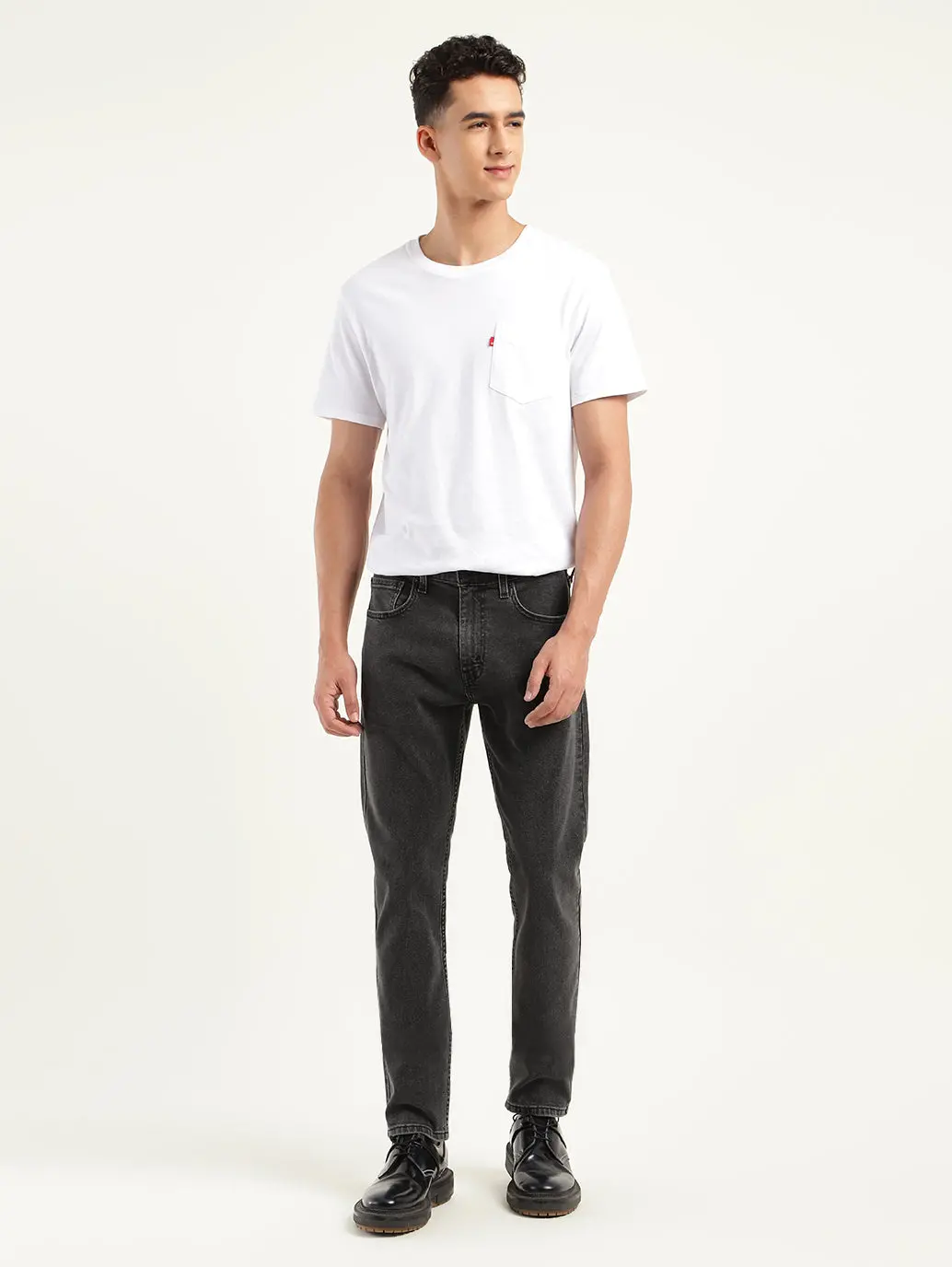 Men's 512 Charcoal Grey Slim Tapered Fit Mid Rise Jeans 1