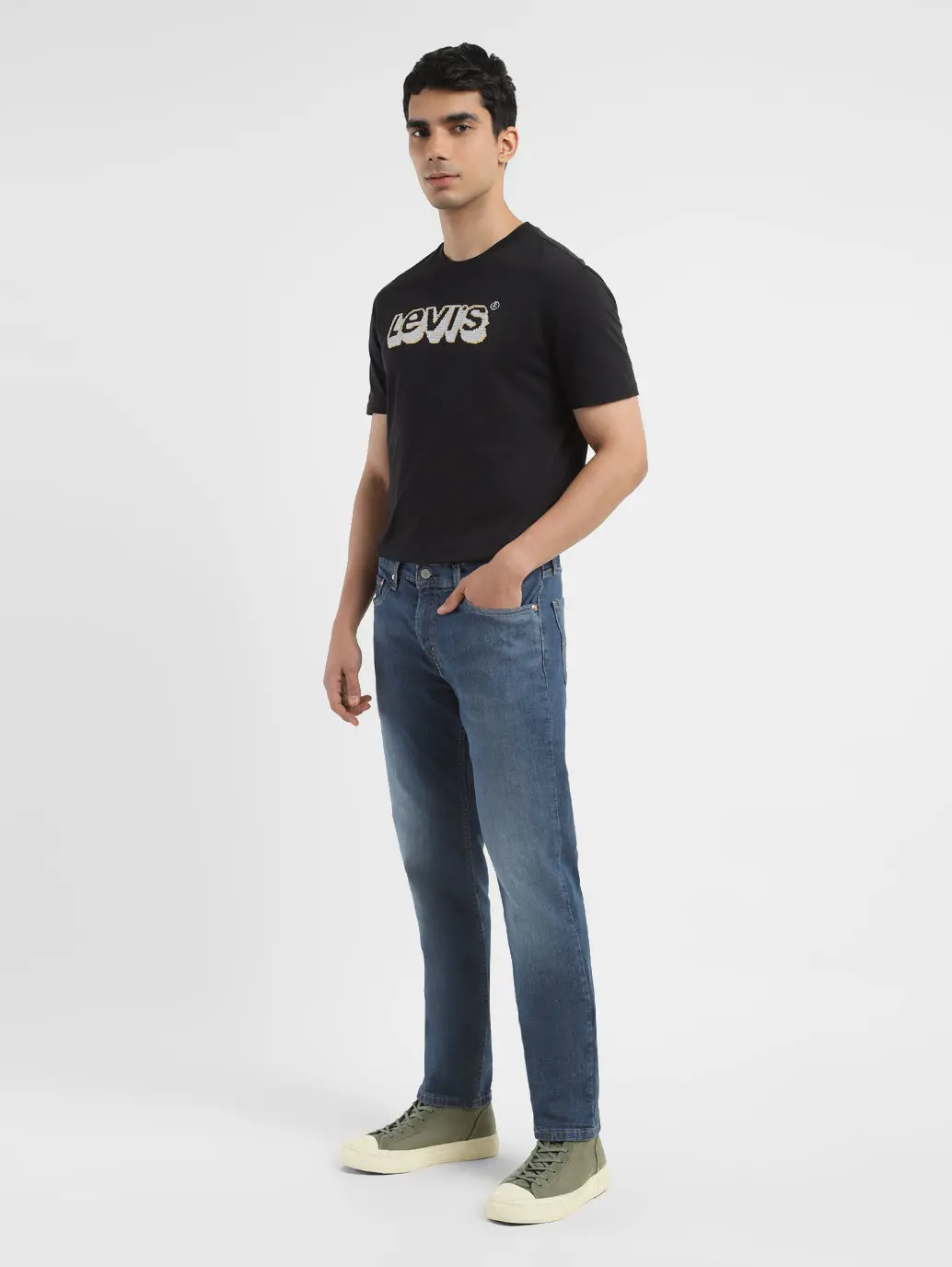 Men's 511 Blue Slim Fit Mid Rise Jeans 1