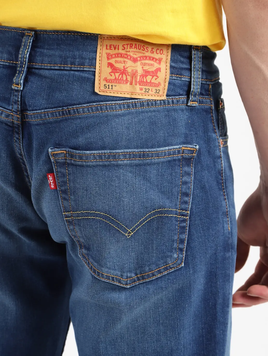 Men's 511 Blue Slim Fit Mid Rise Jeans 7